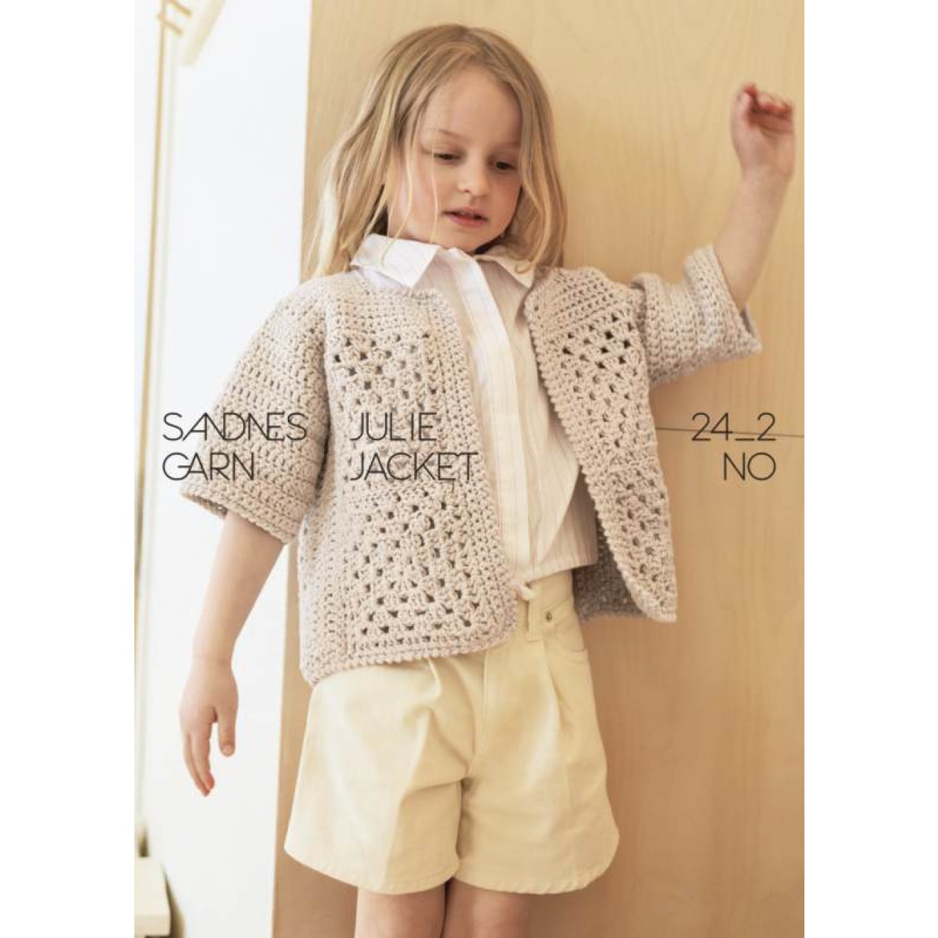 Sandnes Garn pattern booklet 24_2 Julie Jacket colour 01992 natural