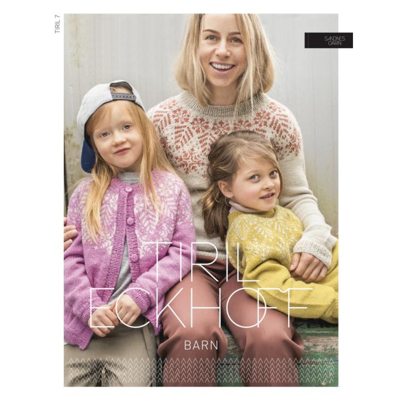 Sandnes Garn pattern booklet Tiril Snowcrystal Sweater for Kids colour 01992 natural
