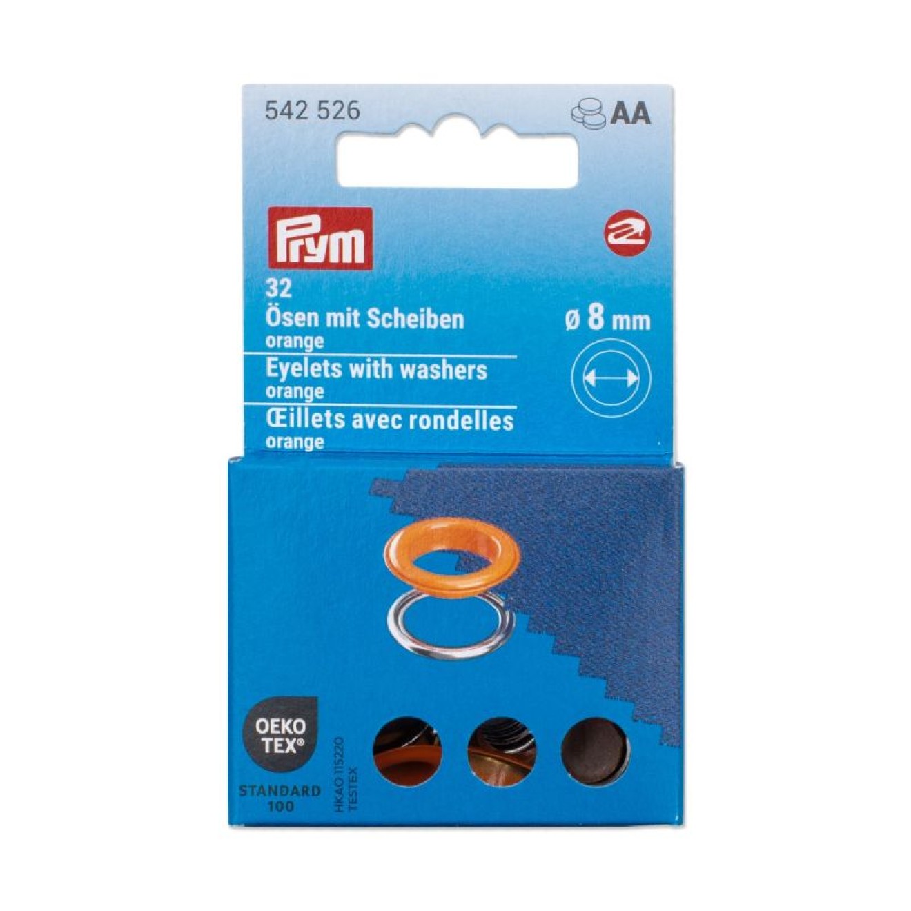 8 mm / orange/silberfarbig / 32 St