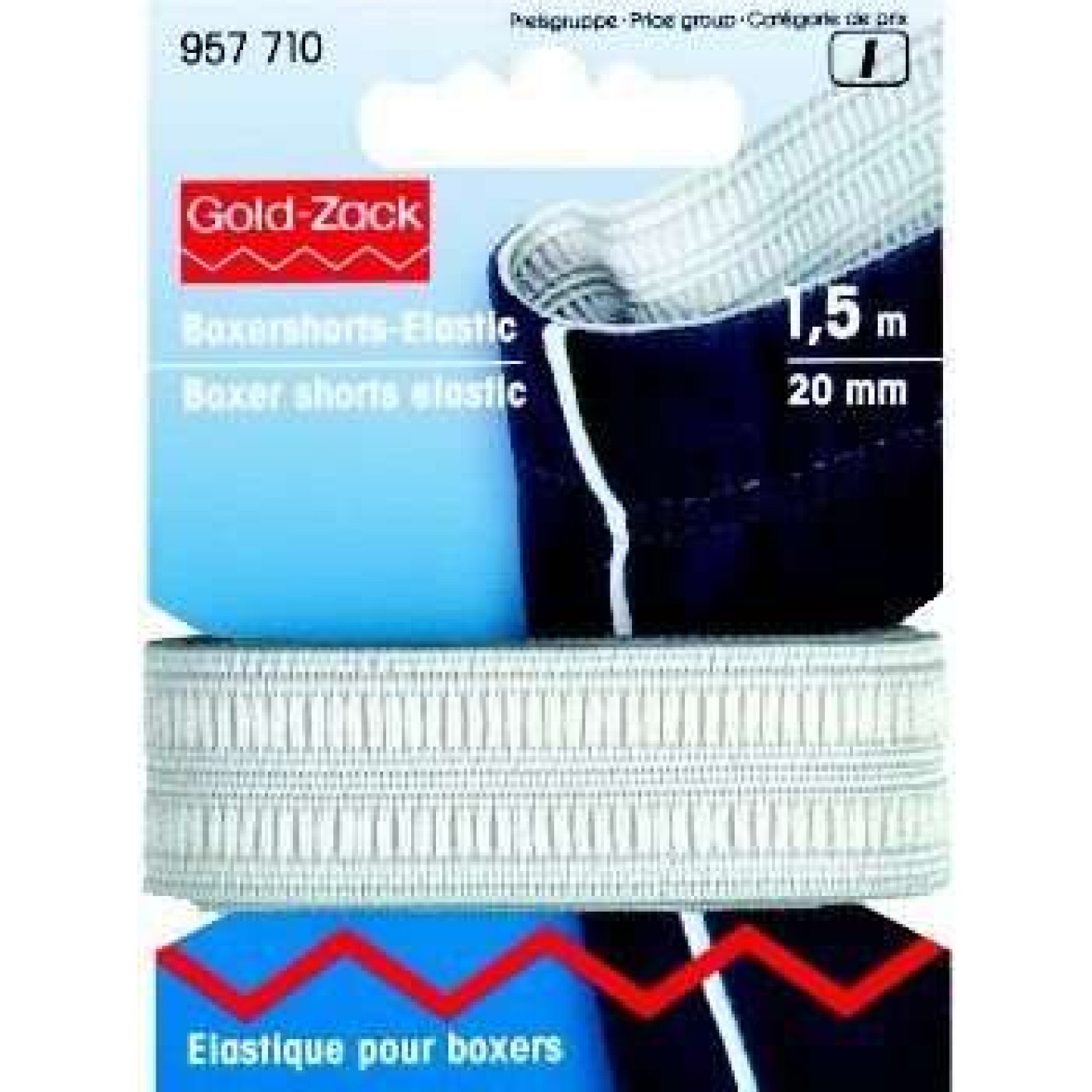 Prym Boxershorts-Elastic 20 mm / rohweiß