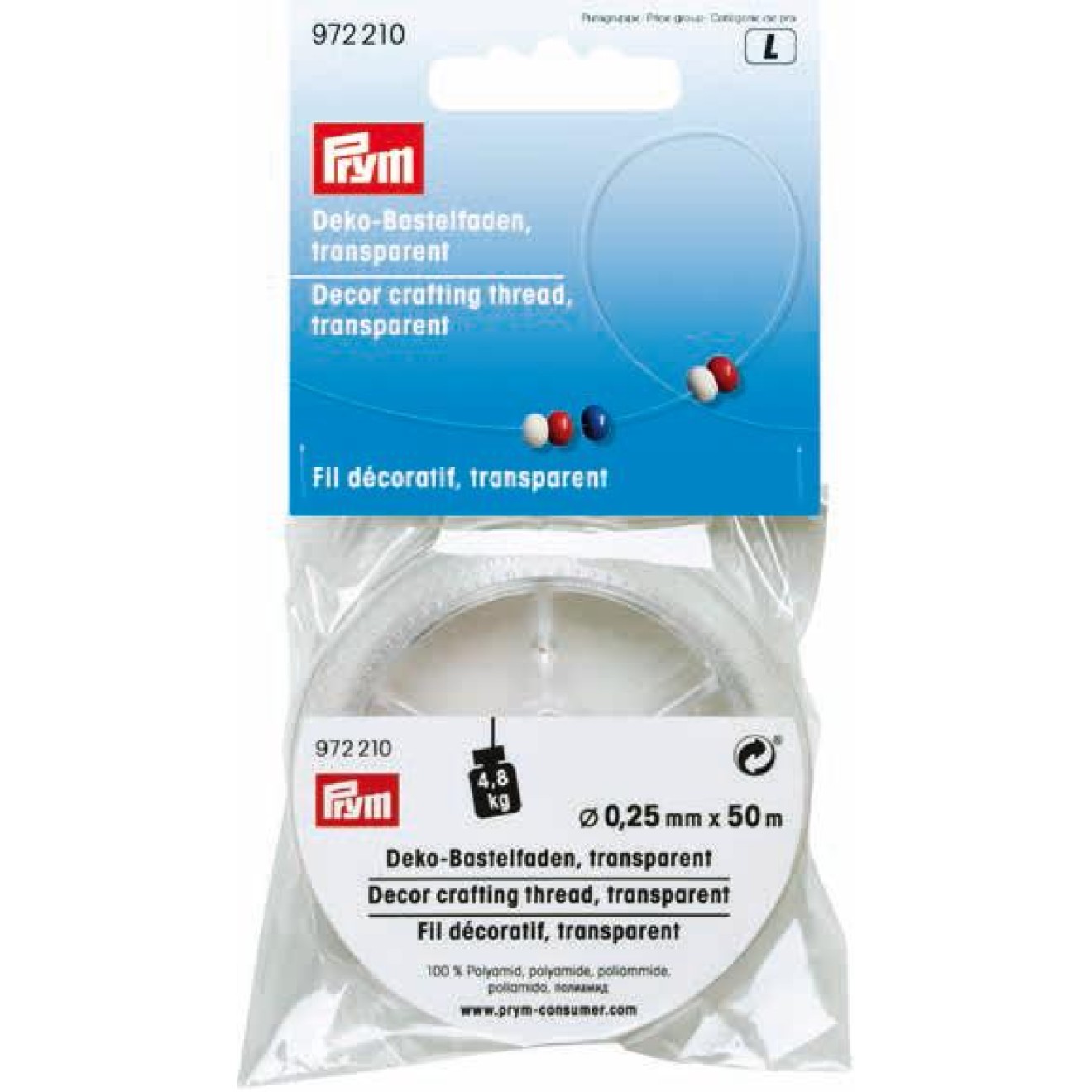 Prym Deko-Bastelfaden 0,25 mm / transparent