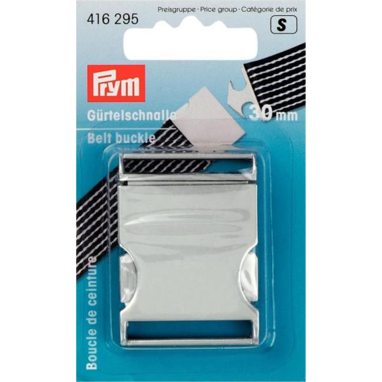 Prym Gürtelschnalle 30 mm / silberfarbig matt
