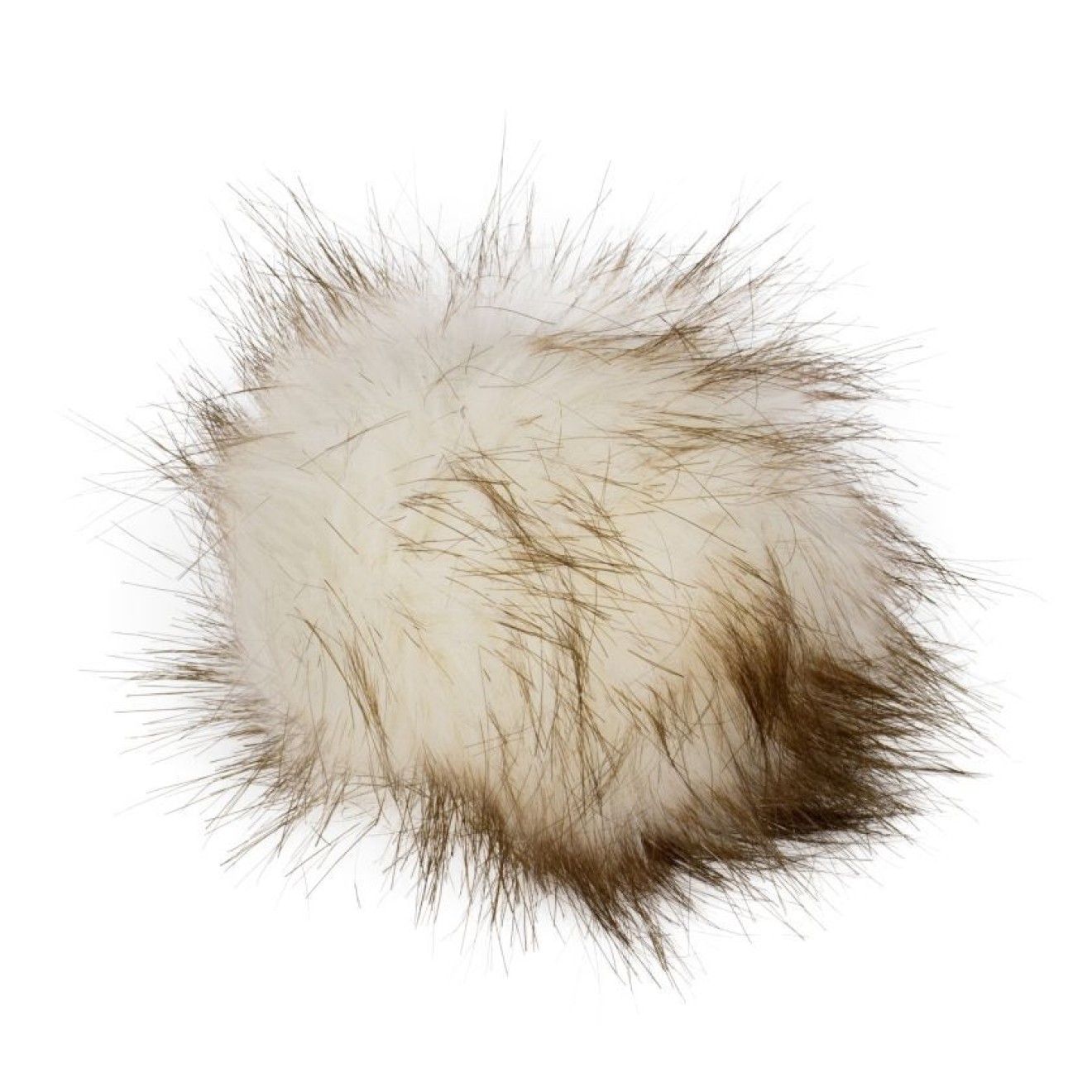 Pro Lana Fell Pompon mit Druckknopf 12-14 cm / beige