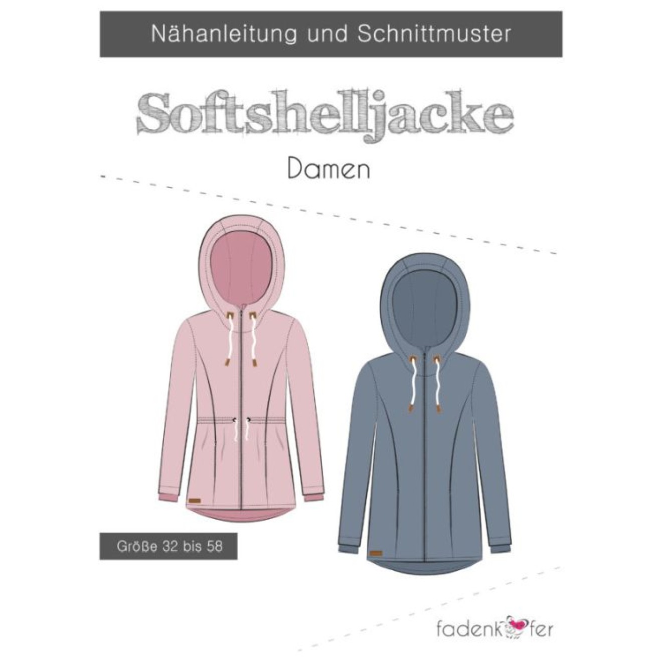 fadenkäfer Papierschnittmuster colour Softshelljacke Damen