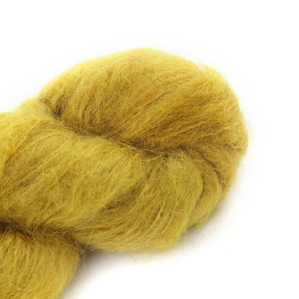 Cowgirl Blues Fluffy Mohair solids hand-dyed yarn