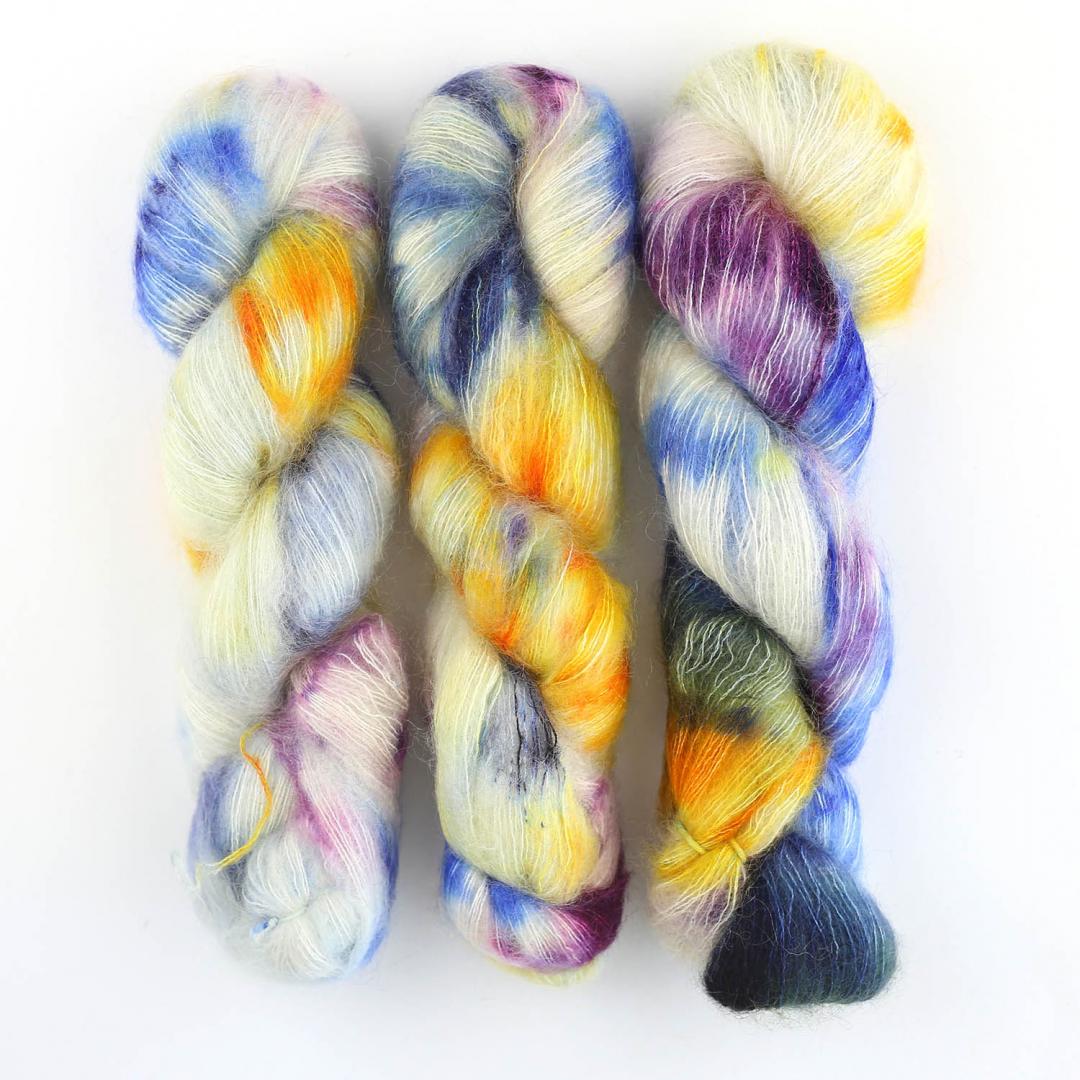 Cowgirl Blues KidSilk gradient hand-dyed yarn
