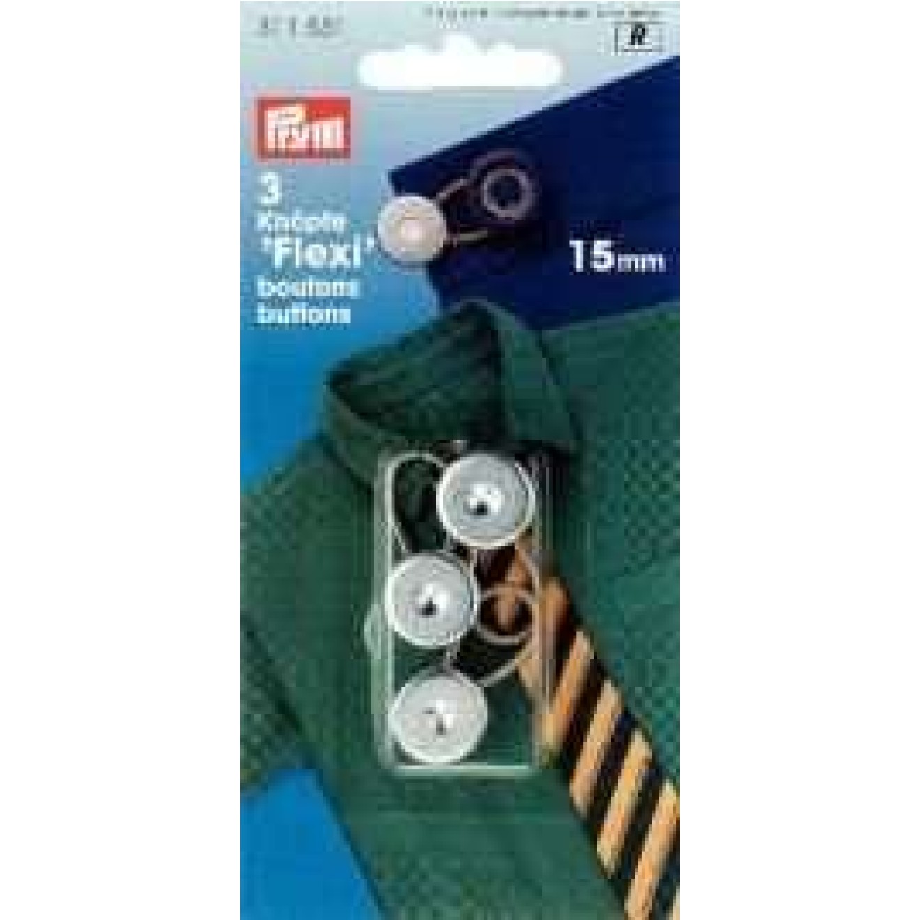 Prym Flexi-buttons with Schlaufe 15 mm /