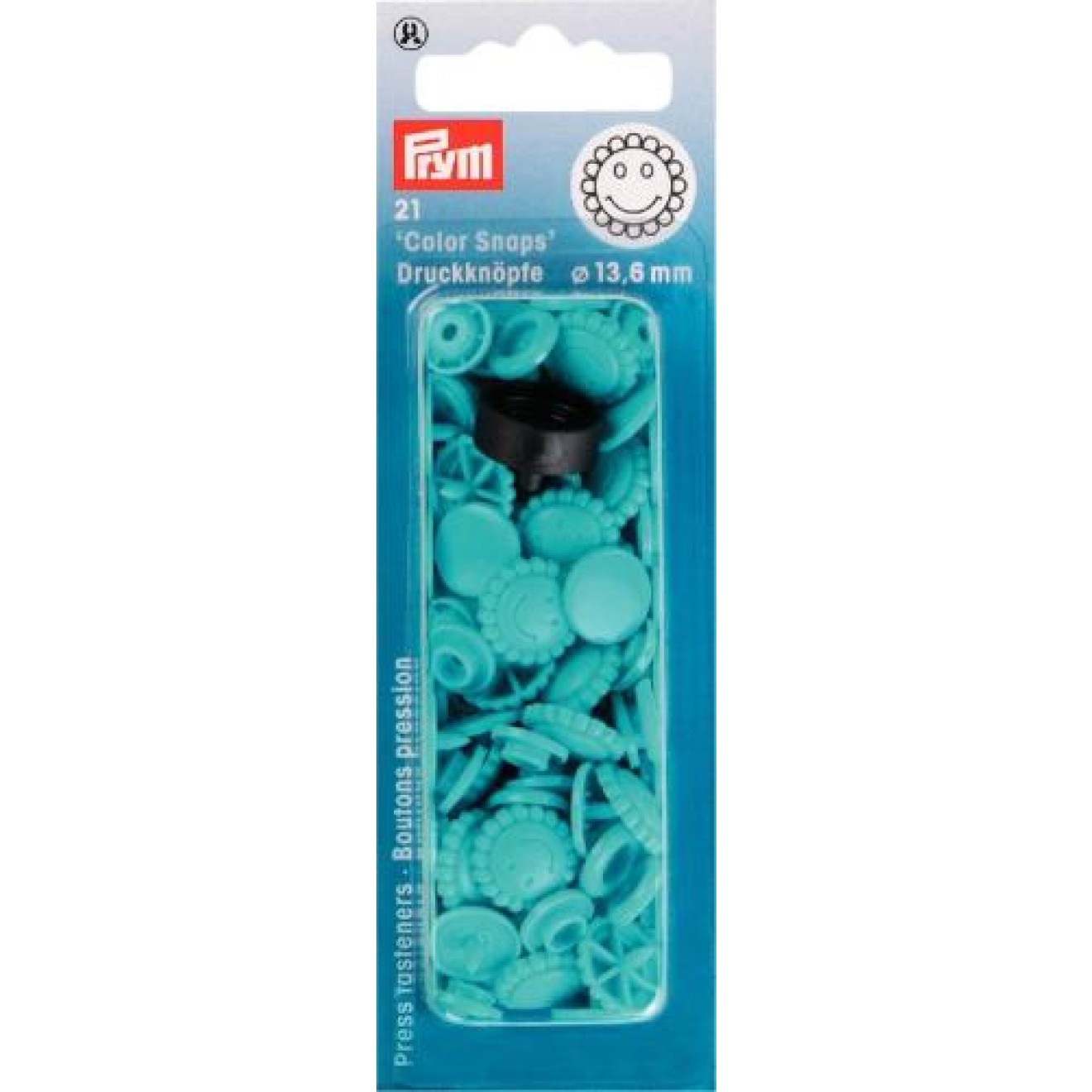Prym sew-free snap fasteners Color Snaps 13,6 mm / türkis
