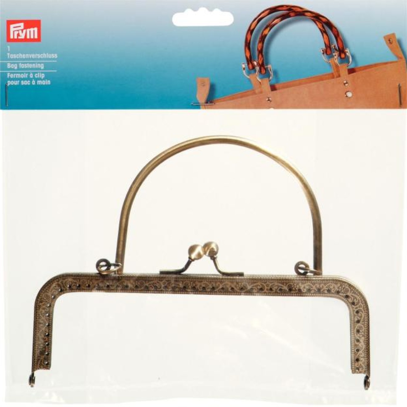 Prym Taschenverschluß 17,6x6,3 cm / altmessing