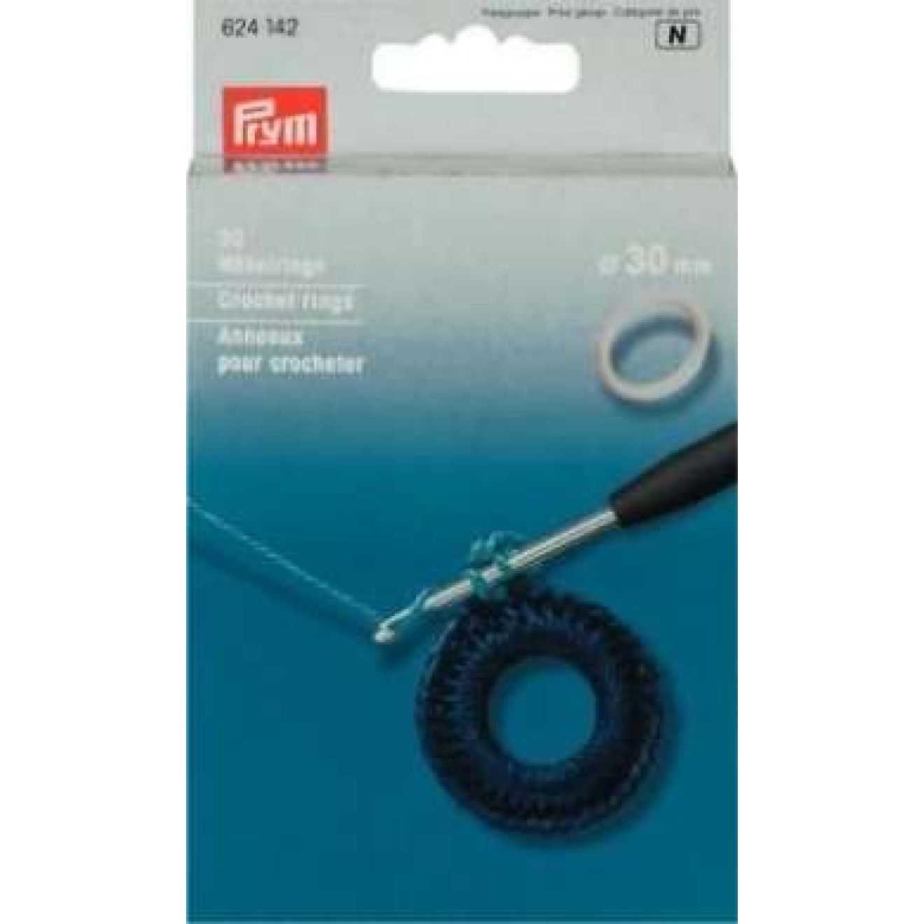 Prym Häkelringe 30 mm rund / weiß