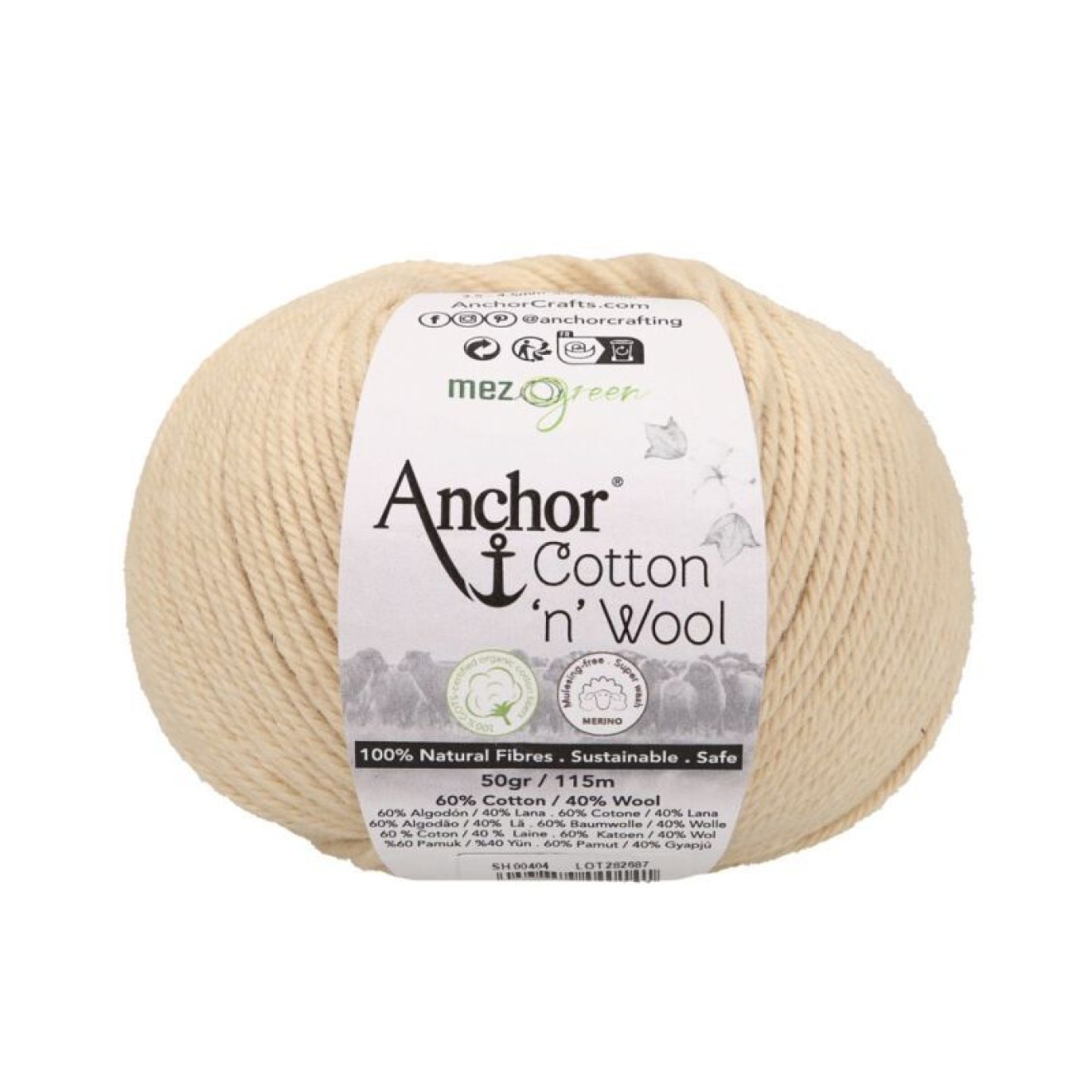 Mez Anchor Cotton Wool colour 00404 opal