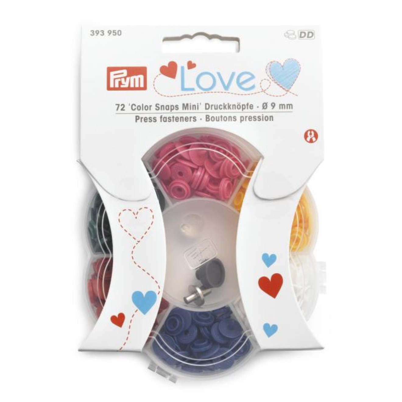 Prym sew-free snap fasteners Color Snaps sortiert