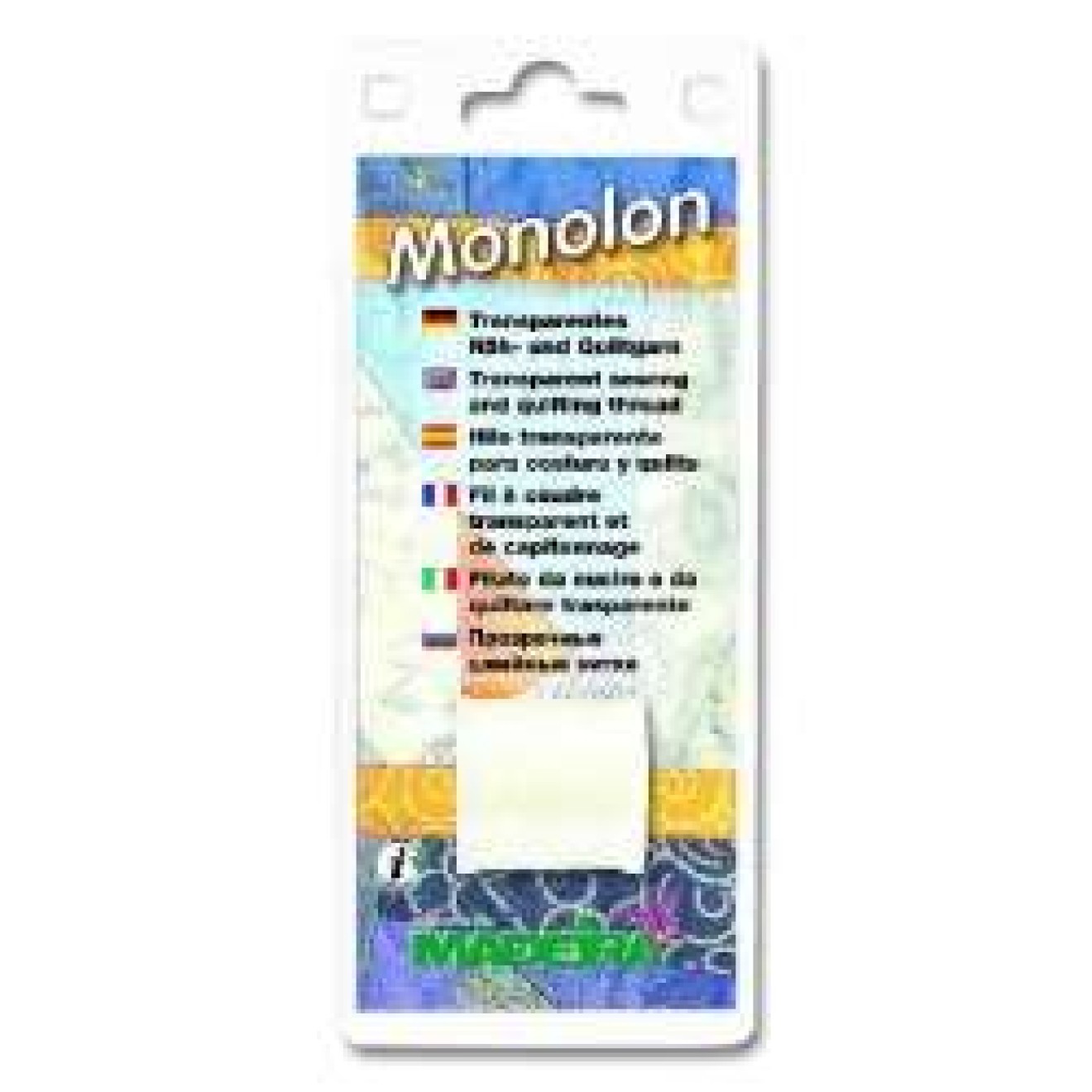 Madeira Monolon sewing and quilting thread colour transparent