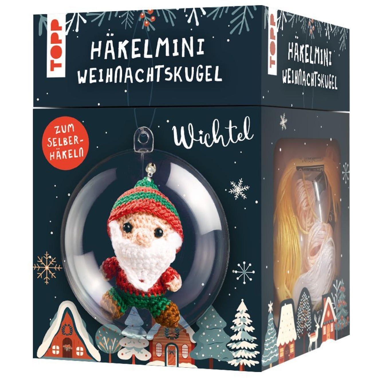 frechverlag Häkelmini-Weihnachtskugel crochet set Wichtel