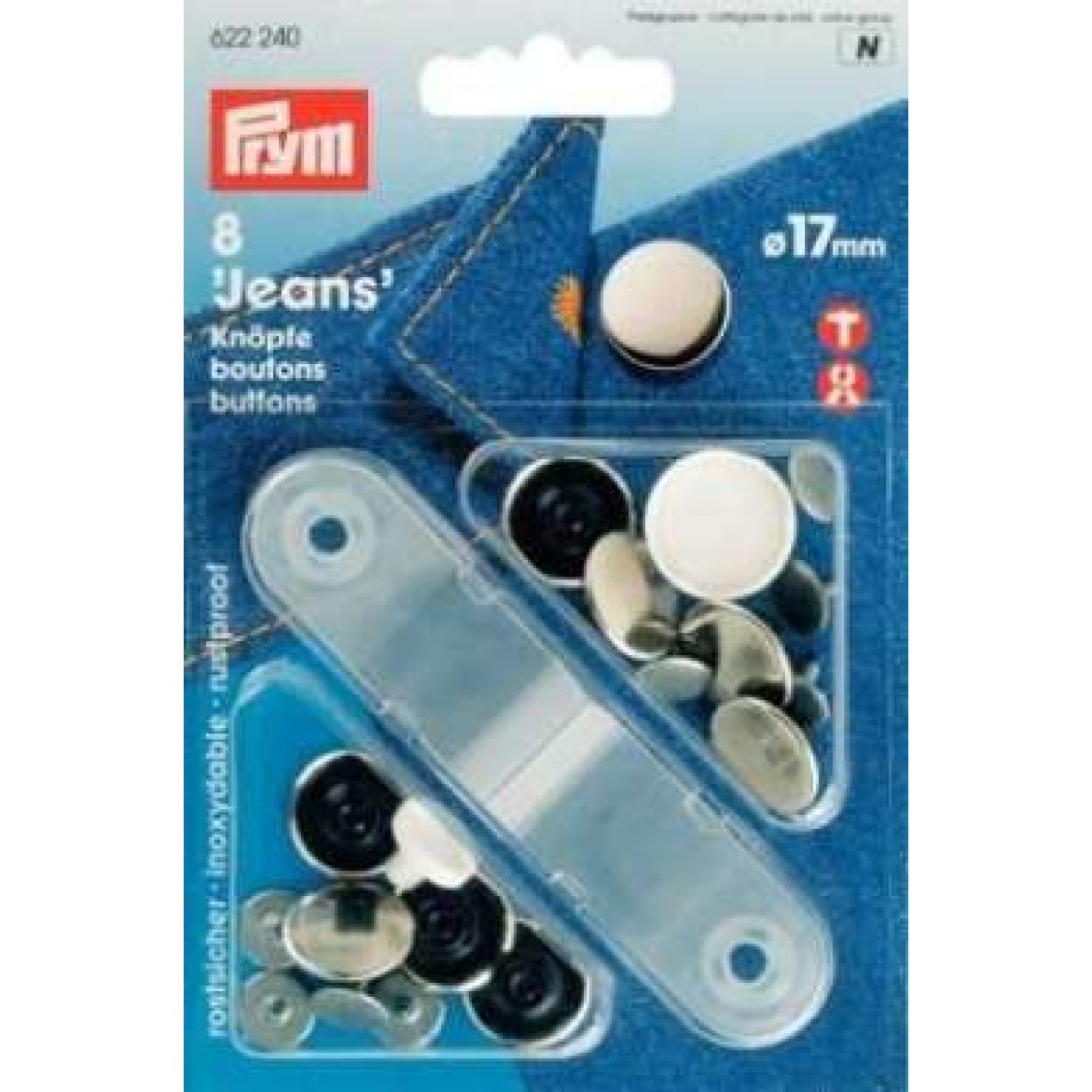 17 mm / silver / 8 St / 622240