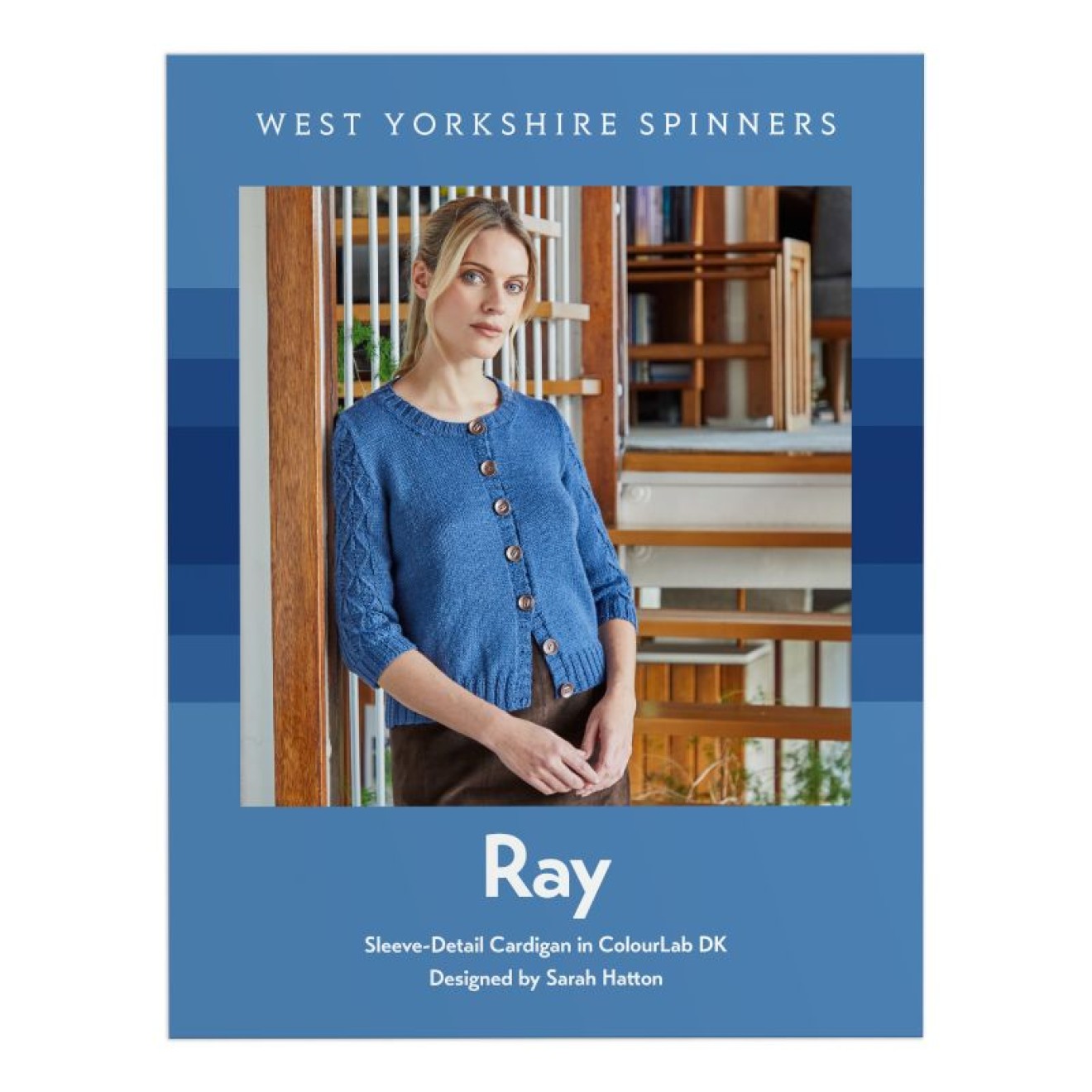 West Yorkshire Spinners single pattern ColourLab DK - Ray Sleeve Detail Cardigan - English