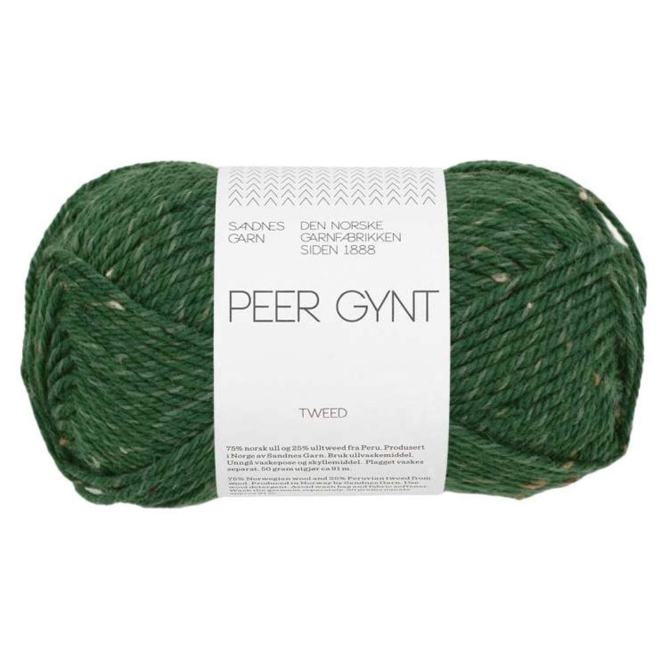 Sandnes Garn Peer Gynt colour 8085 forest green tweed