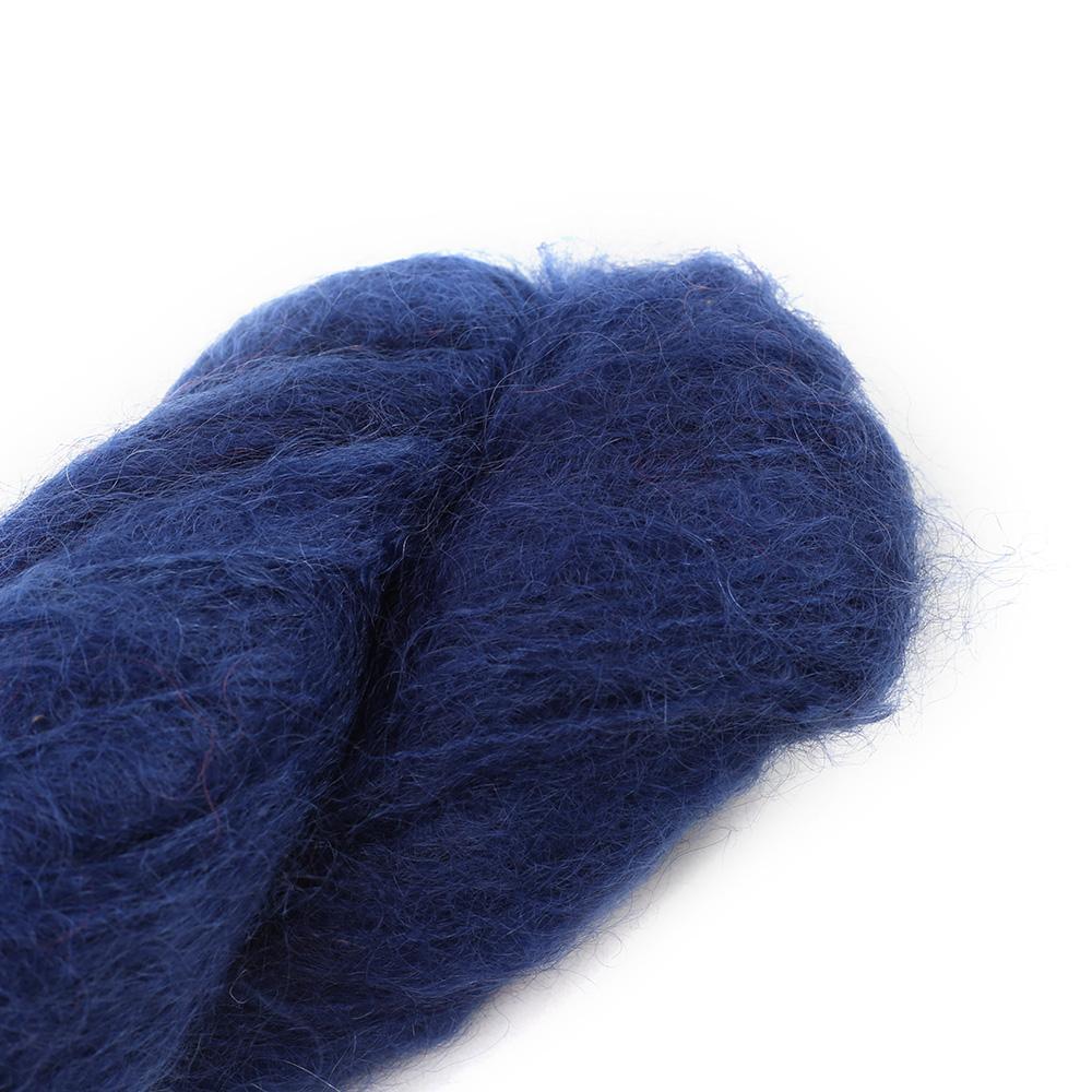 Cowgirl Blues Fluffy Mohair solids hand-dyed yarn