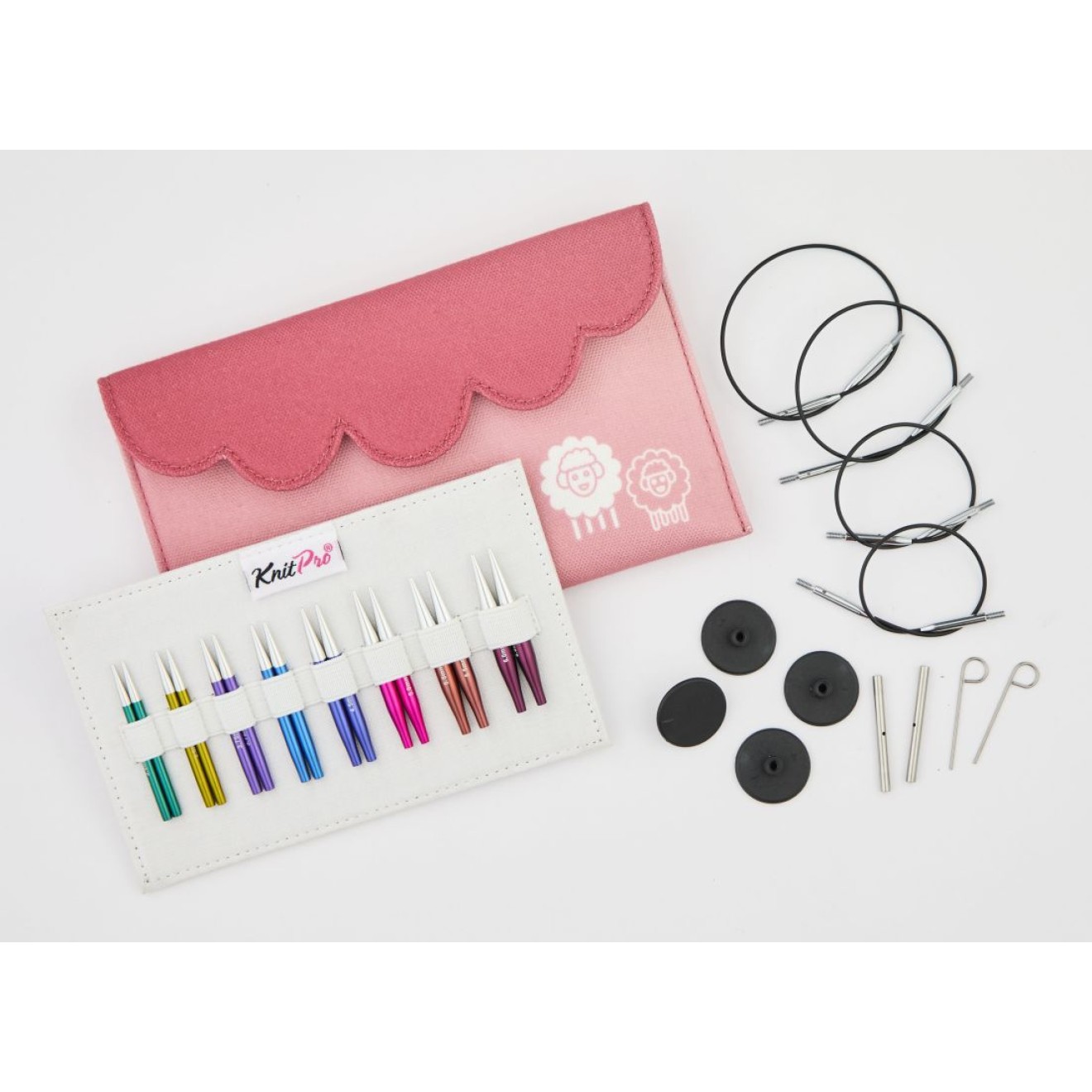 KnitPro Nadelset mini austauschbare Nadelspitzen 8 Paar 3,00 - 6,00 mm 3,00 - 6,00 mm / 5 cm