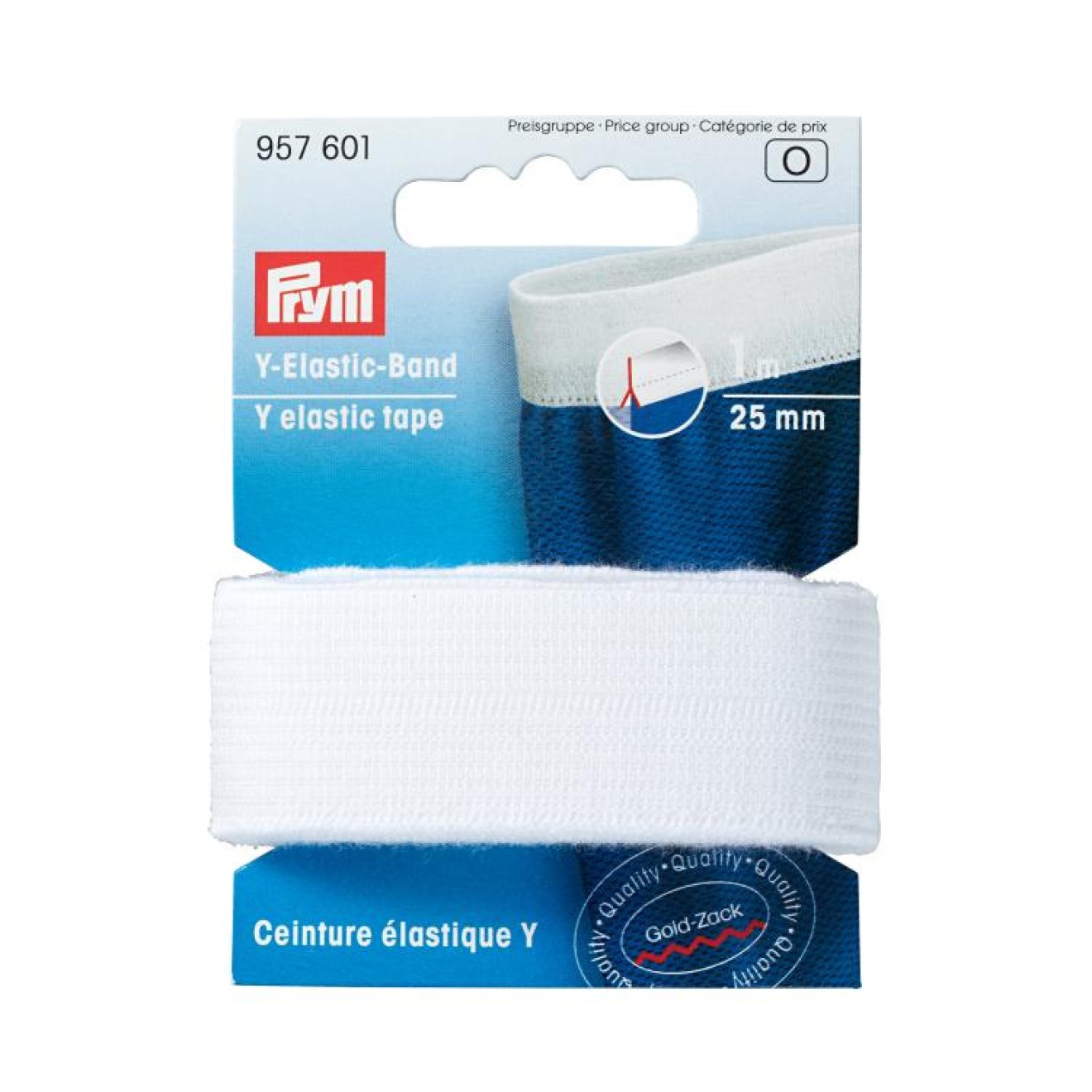 Prym Y-Elastic-Bundband 25 mm / weiß