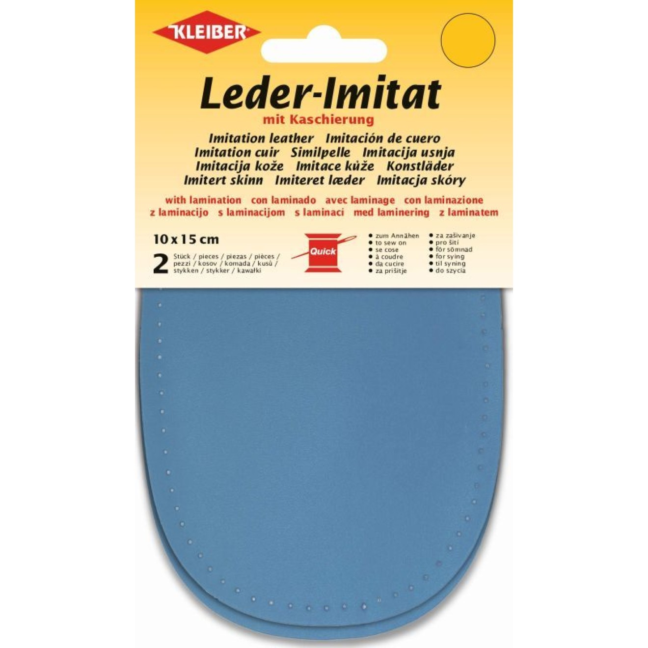 Kleiber Leder Imitat with Kaschierung 10x15 cm / aqua