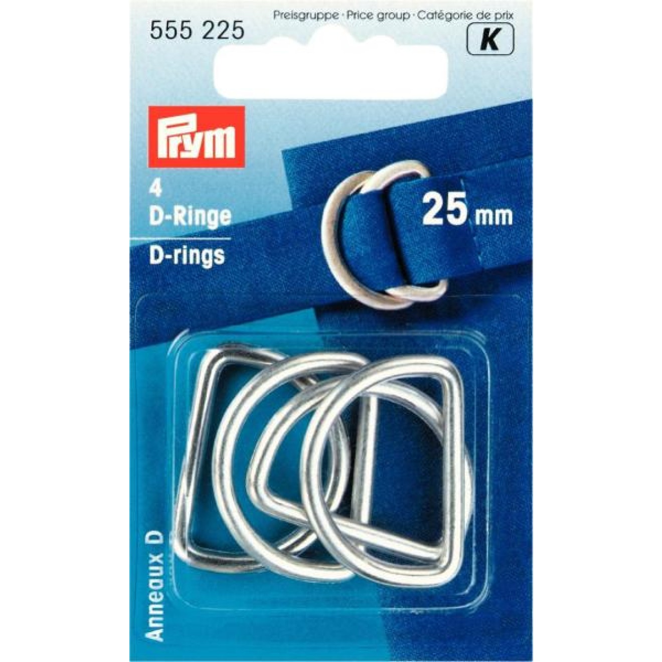 25 mm / silver-colored / 4 piece