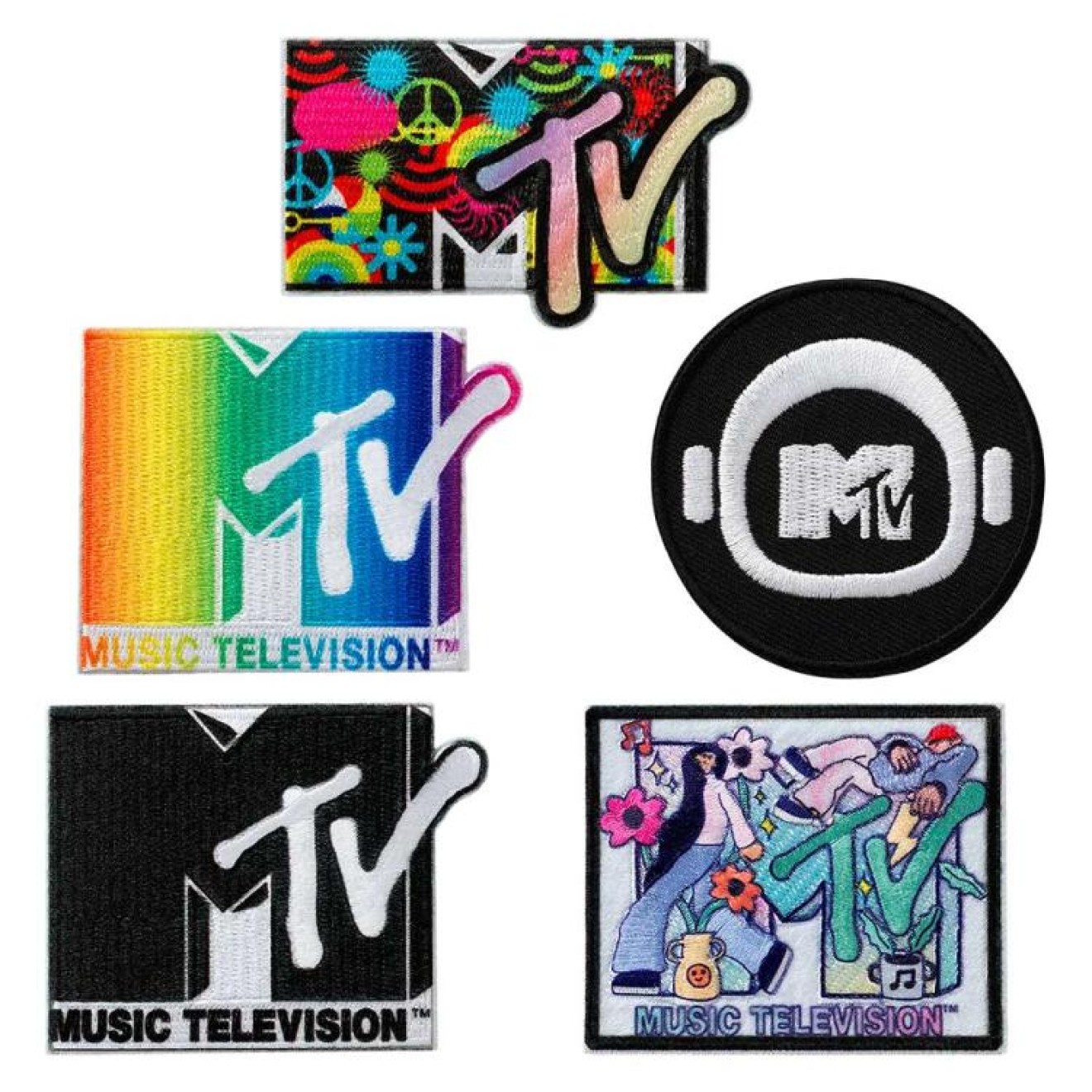 appliqués - assortment - Kids and Hits - iron-on 10er assortment - MTV / coloured