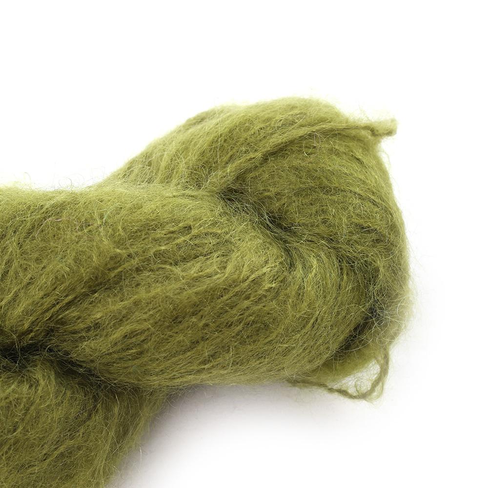 Cowgirl Blues Fluffy Mohair solids hand-dyed yarn