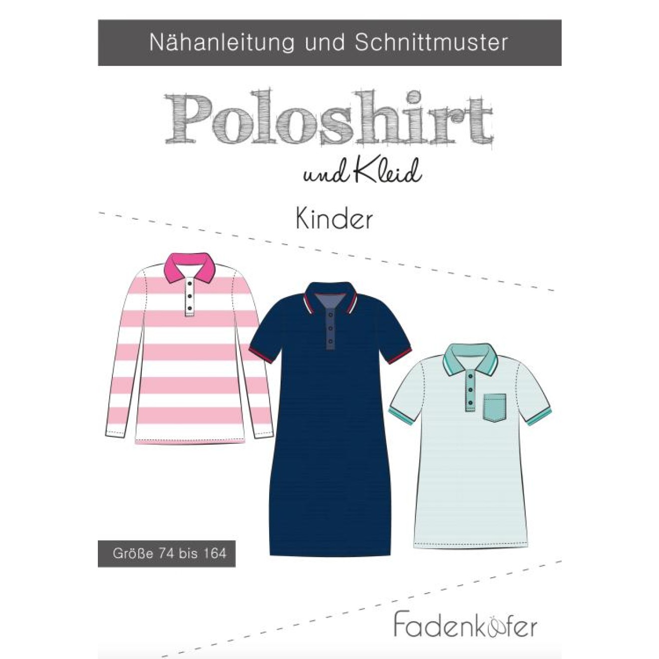 fadenkäfer Papierschnittmuster colour Poloshirt Kinder