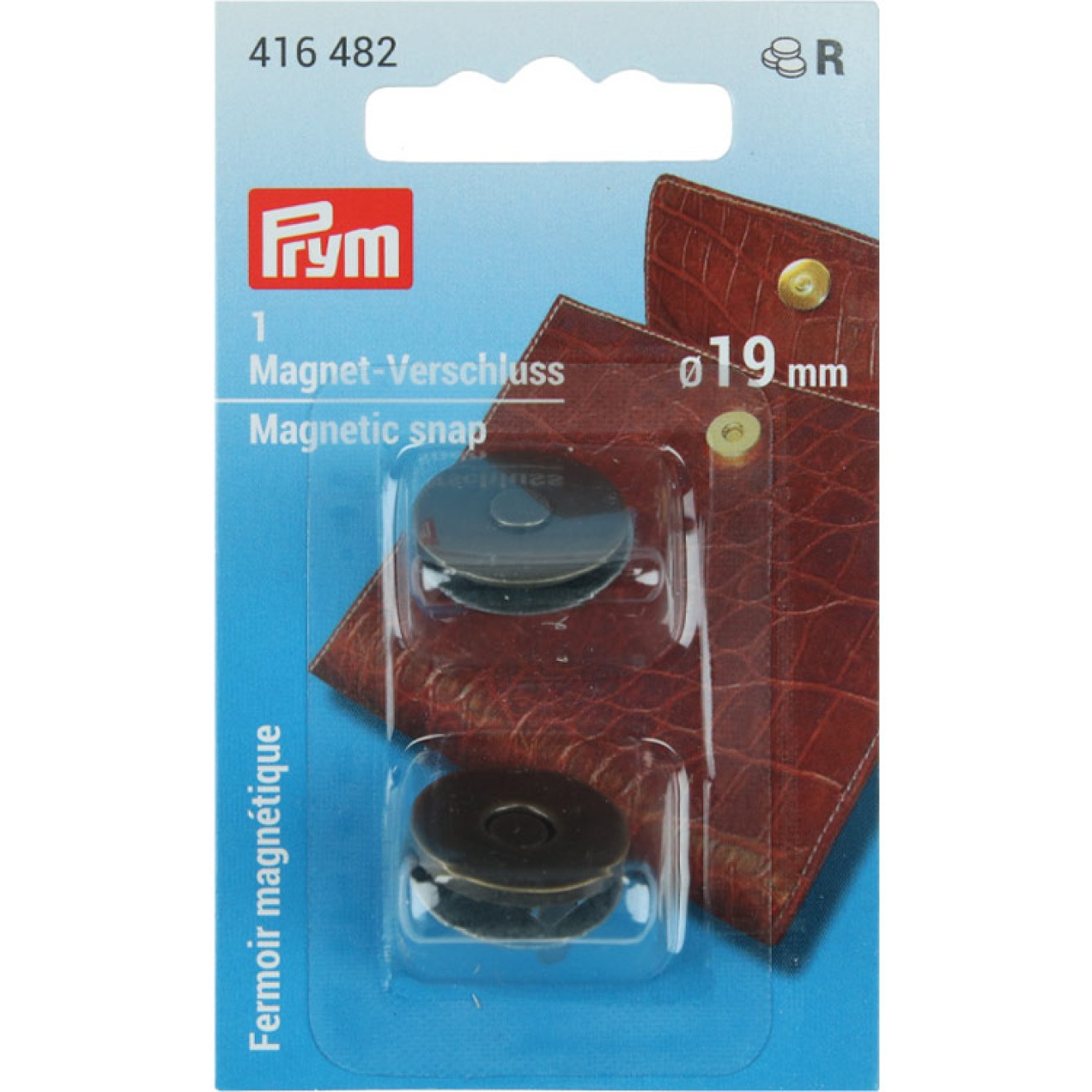 Prym Magnet Verschluß 19 mm / altmessing