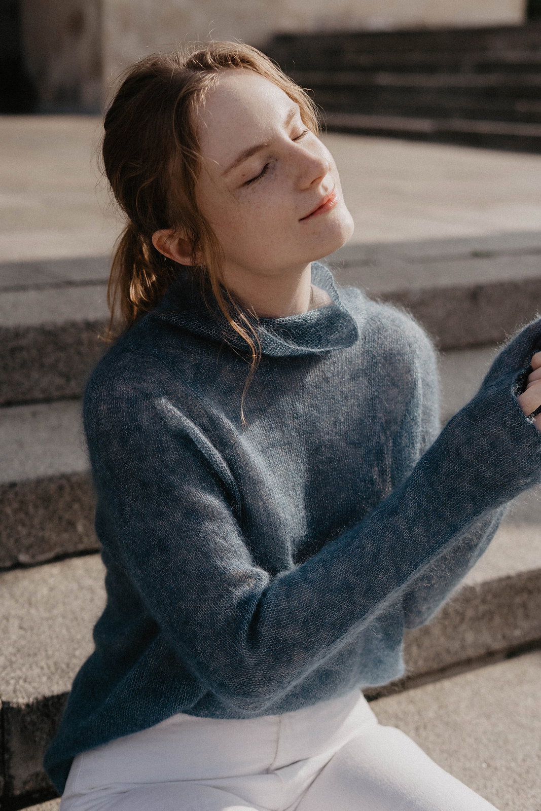 Pull col roulé Cloudy – modèle de tricot, photo 2