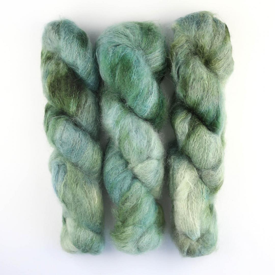 Cowgirl Blues Fluffy Mohair Farbverlauf handgefärbt yarn