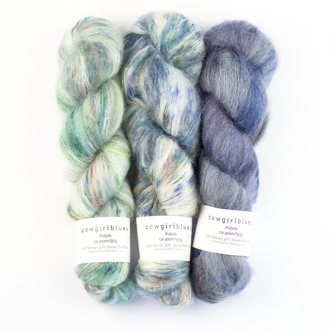 Cowgirl Blues KidSilk Farbverlauf handgefärbt yarn