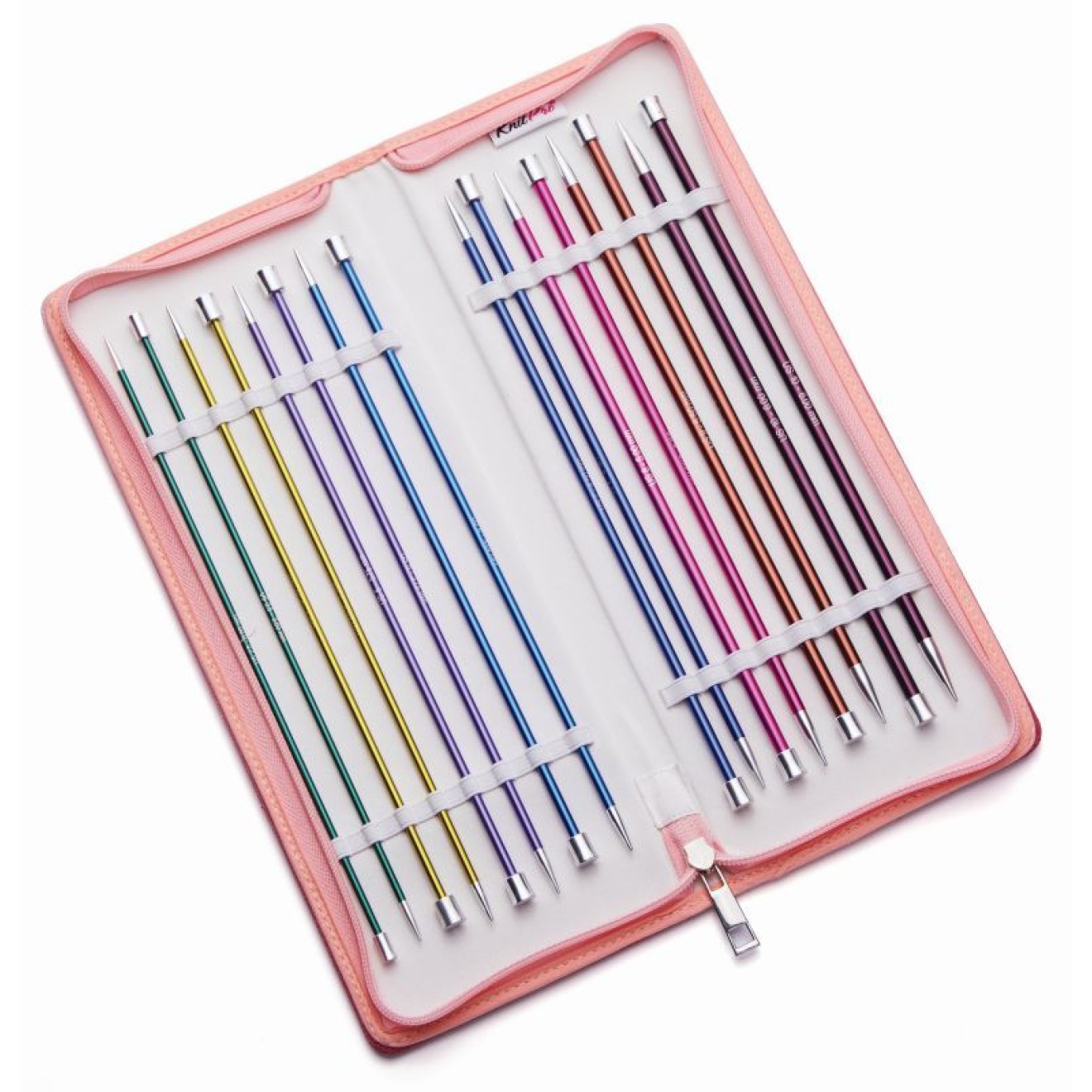 KnitPro needle set Deluxe single point needles ZING Alu 35 cm, 8 Paar 2,5 3,0 3,5 4,0 4,5 5,0 5,5 6,0 mm 2,50 - 6,00 mm / 35 cm