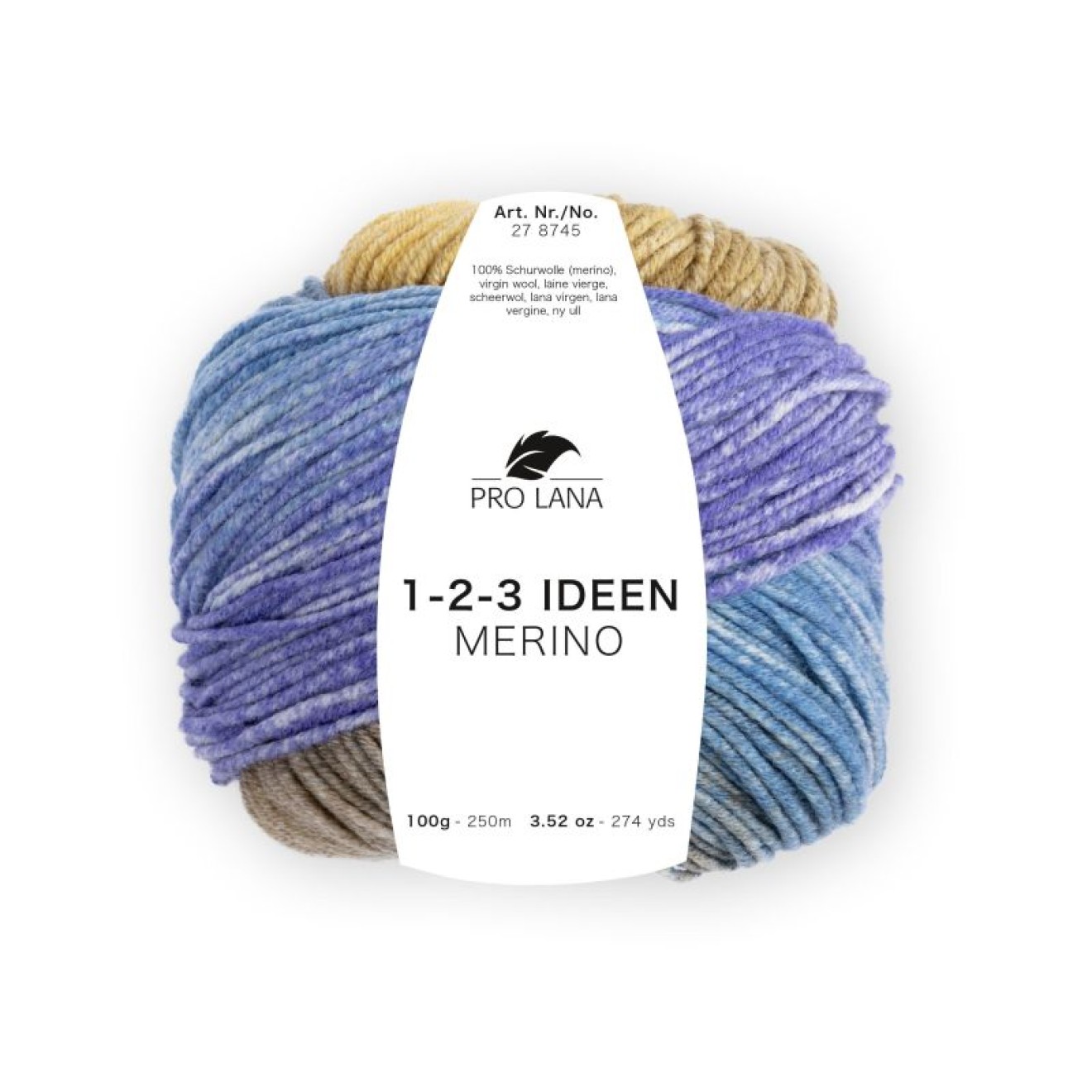 Pro Lana 1-2-3 Ideen Merino colour 03 orange/senf/blue