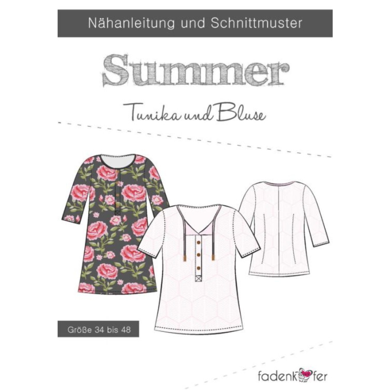 fadenkäfer Papierschnittmuster colour Summer Damen