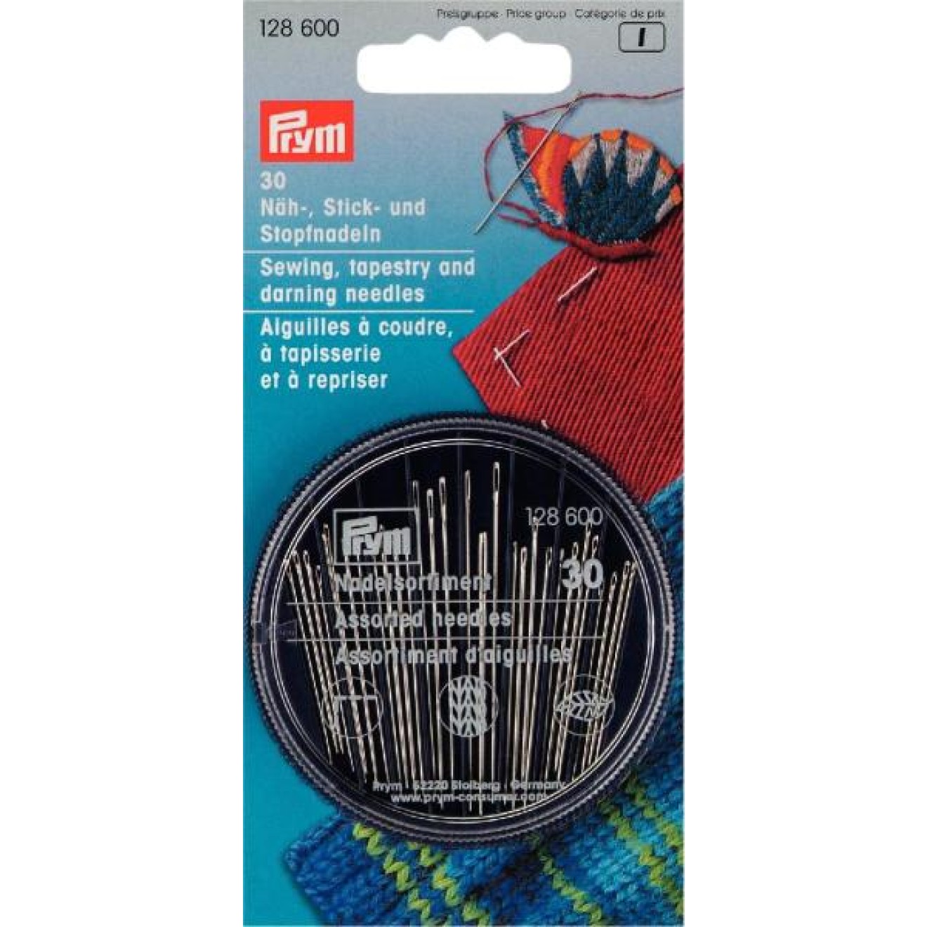 Prym assortment sewing/embroidery/darning needles sortiert