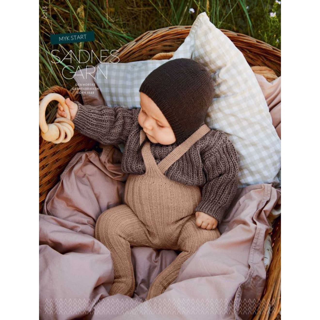 Sandnes Garn pattern booklet 2213 Myk Start colour 01992 natural