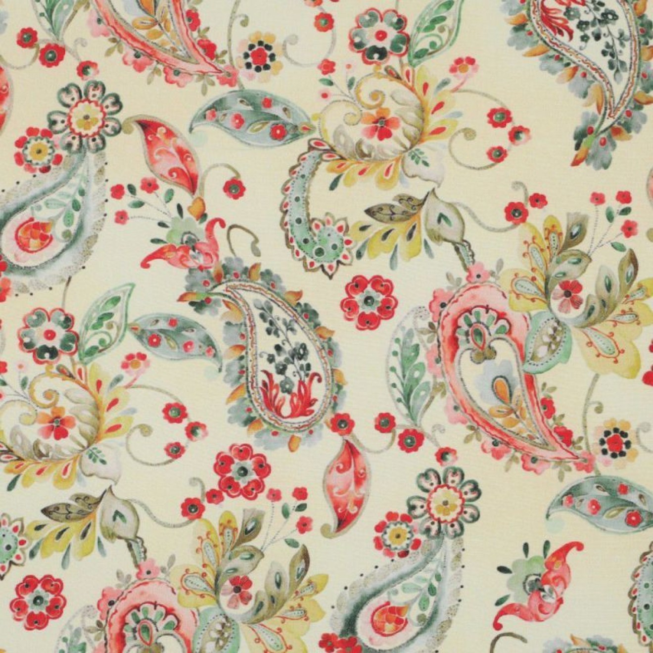 House of Inés Radiance Digital Paisley colour 001 Light yellow
