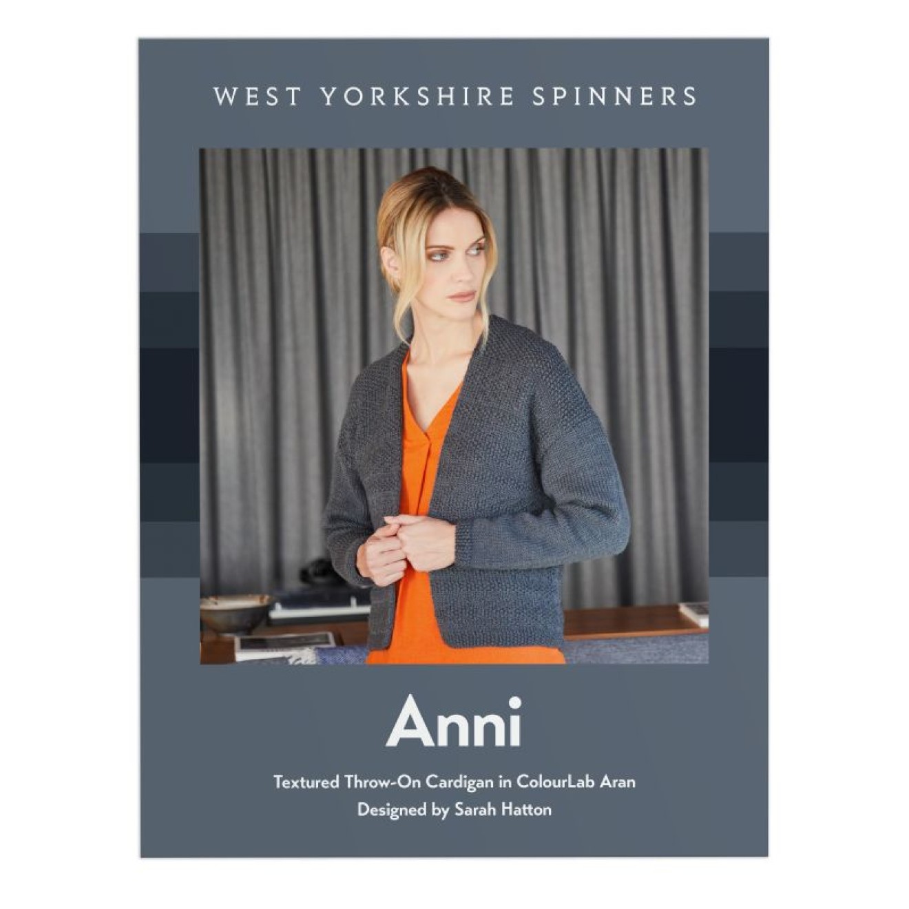 West Yorkshire Spinners single pattern ColourLab Aran - Anni Chevron Cardigan - English