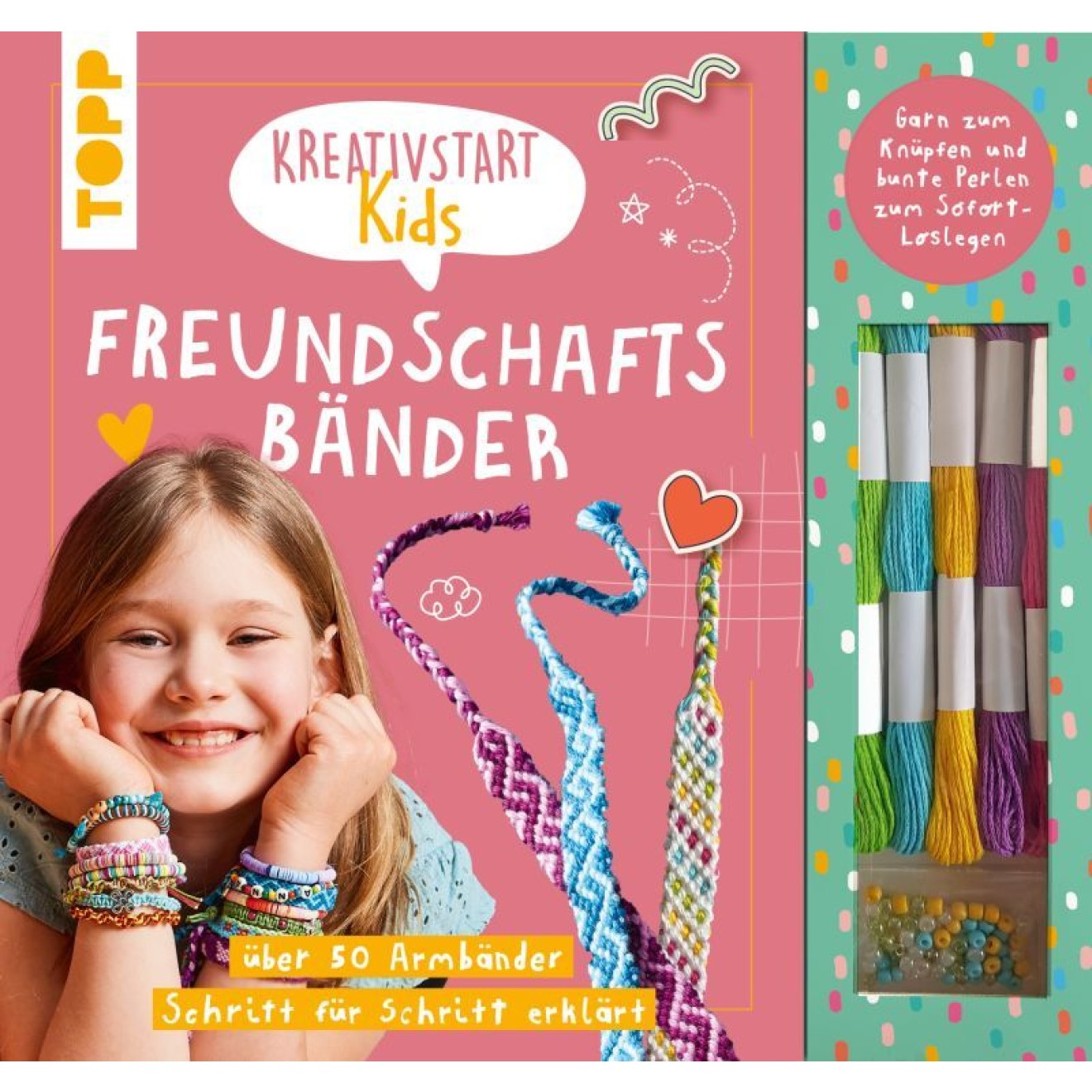 frechverlag Kreativstart Kids Freundschaftsbänder. Anleitungsbuch und Material