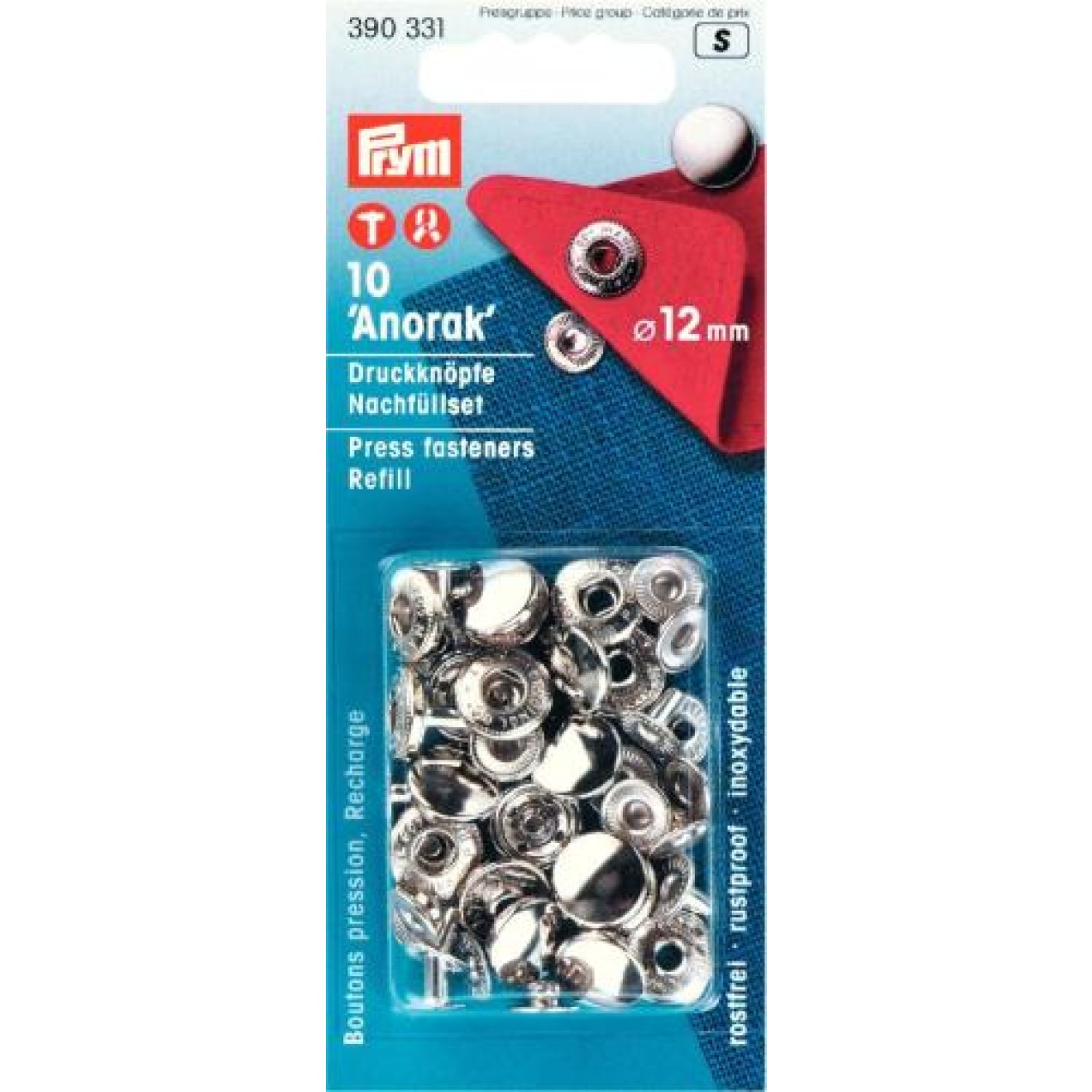 12 mm / silver-colored