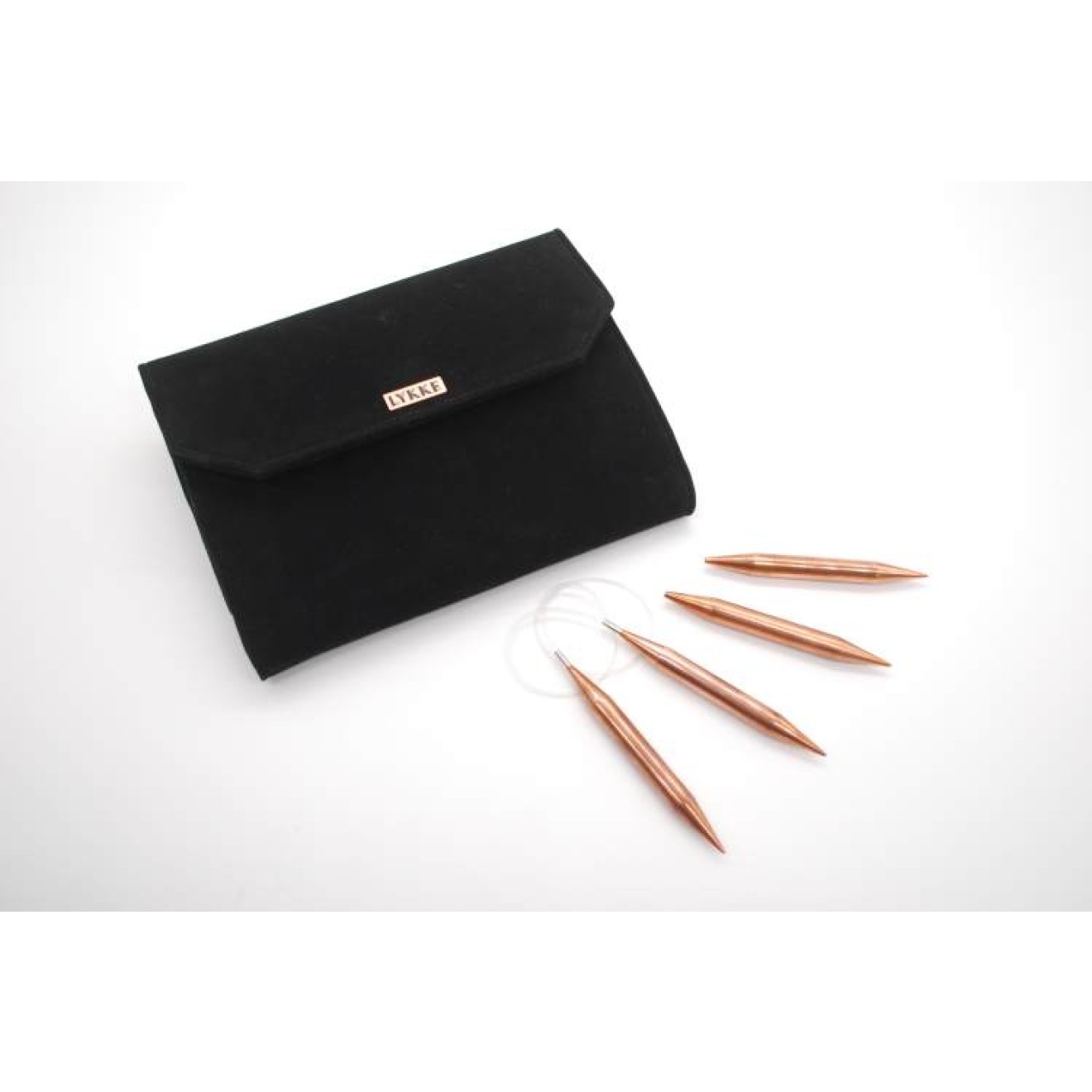 LYKKE needle set interchangeable needle tips Cypra 5 Zoll (13 cm) US Size 3-15 (3,25 mm-10,00 mm) 3,25-10,00 mm / 13 cm