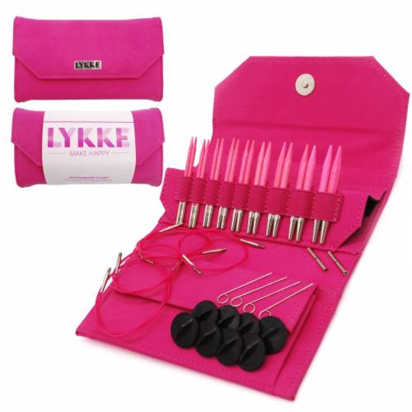 LYKKE needle set austauschbare needle tips 9 cm / fuchsia