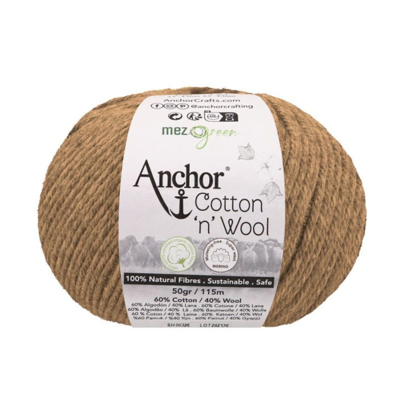 Mez Anchor Cotton Wool colour 00888 smoky quartz
