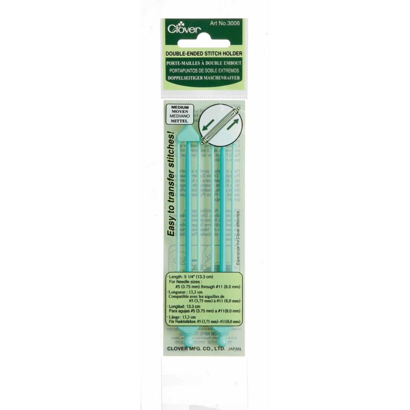 Clover stitch holder double-ended