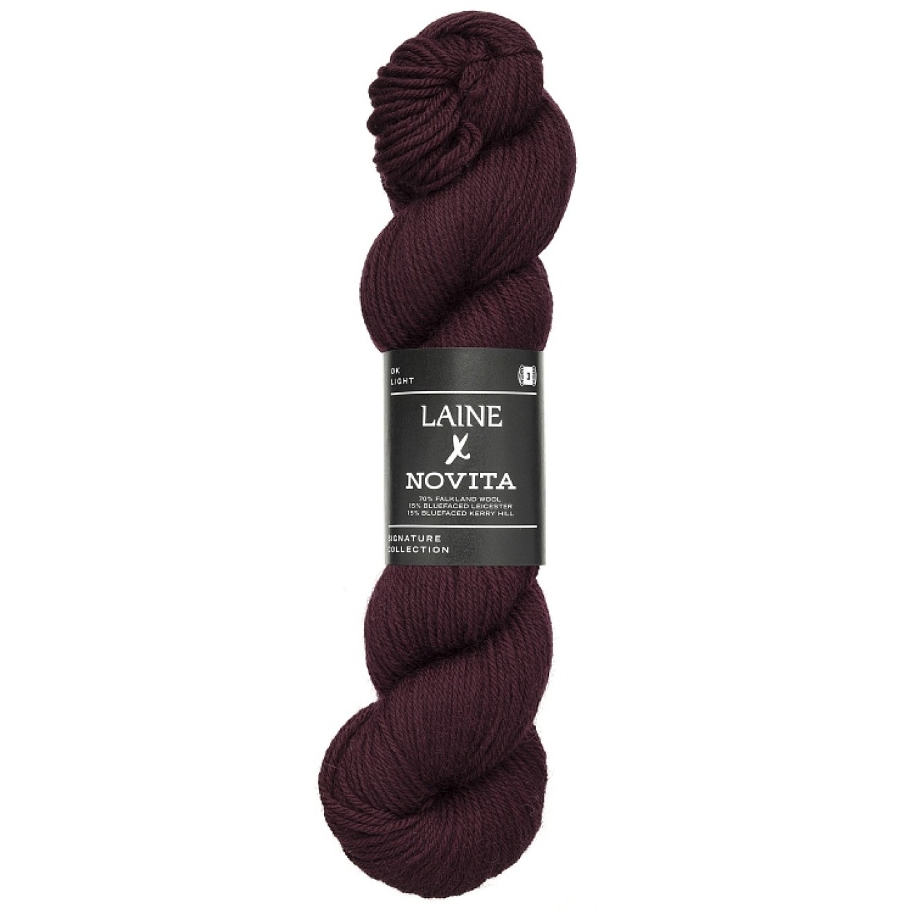 Novita Laine 4-ply colour 7821 deep burgundy