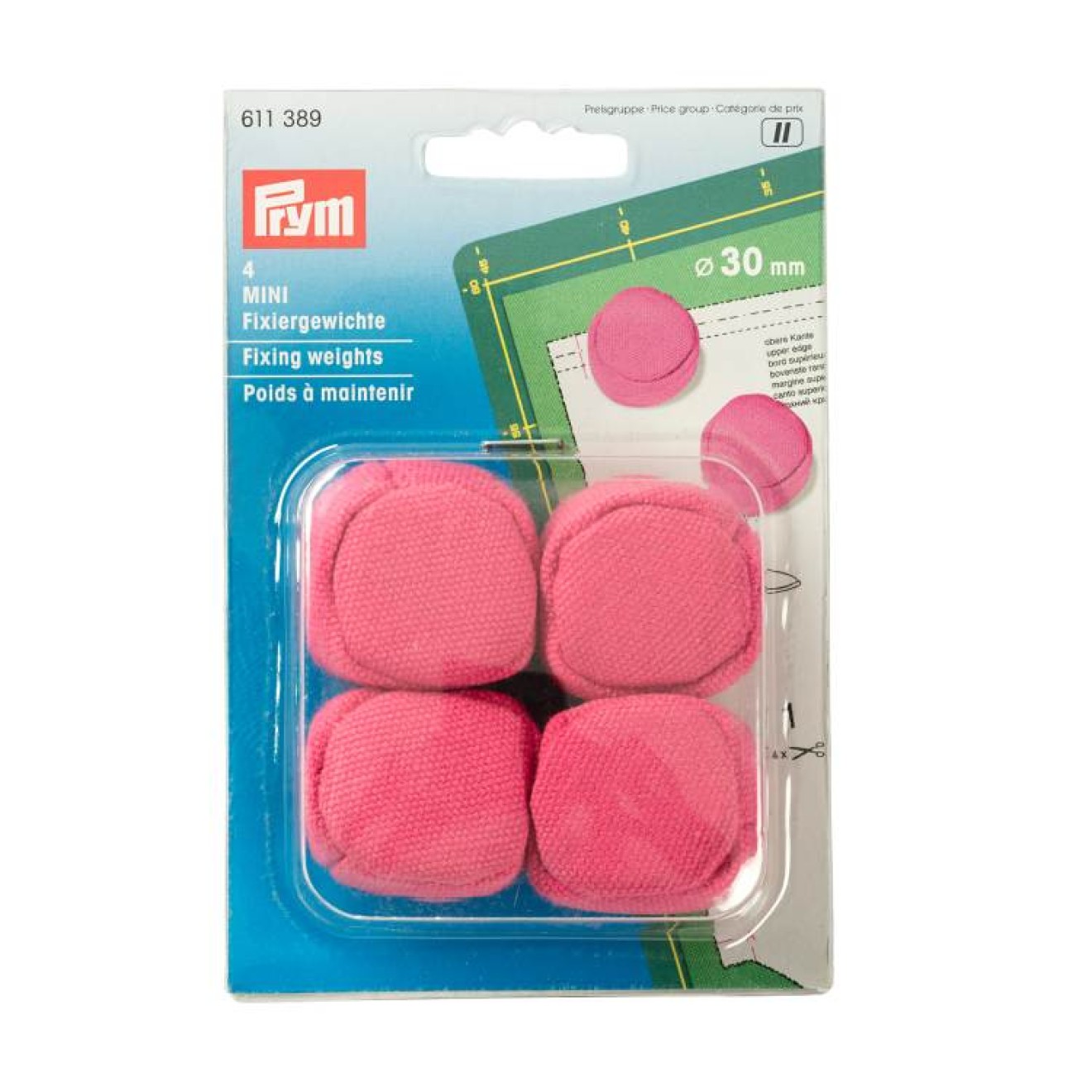 Prym Fixiergewichte 30 mm / pink bzw. blau