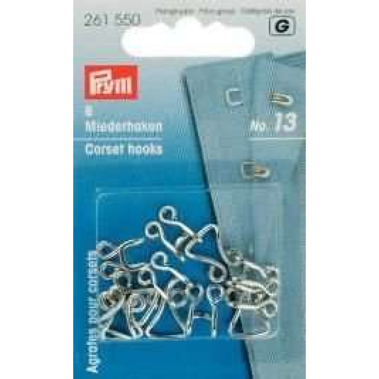 Prym Miederhaken und Augen 13 mm / schwarz