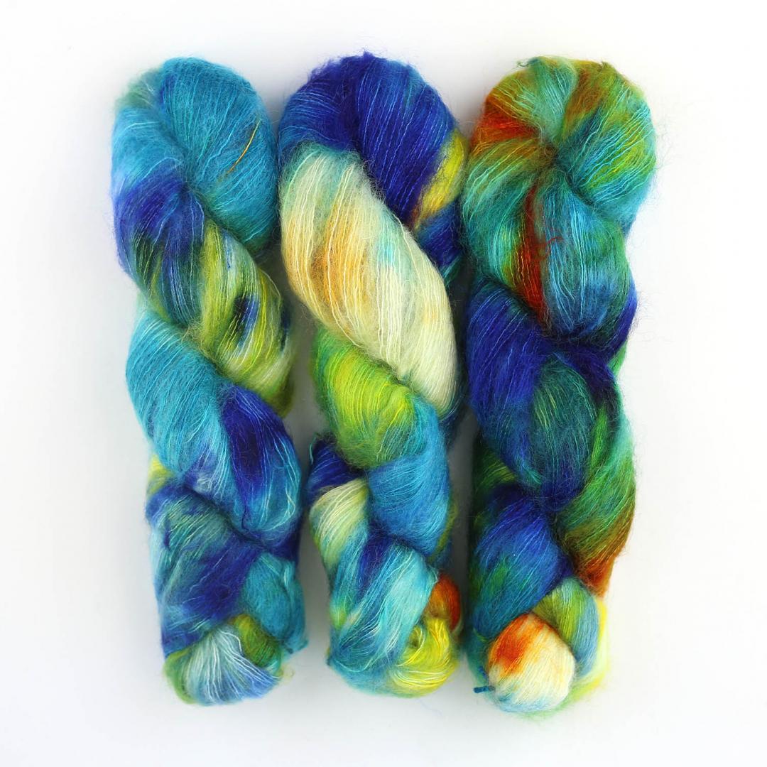 Cowgirl Blues KidSilk gradient hand-dyed yarn